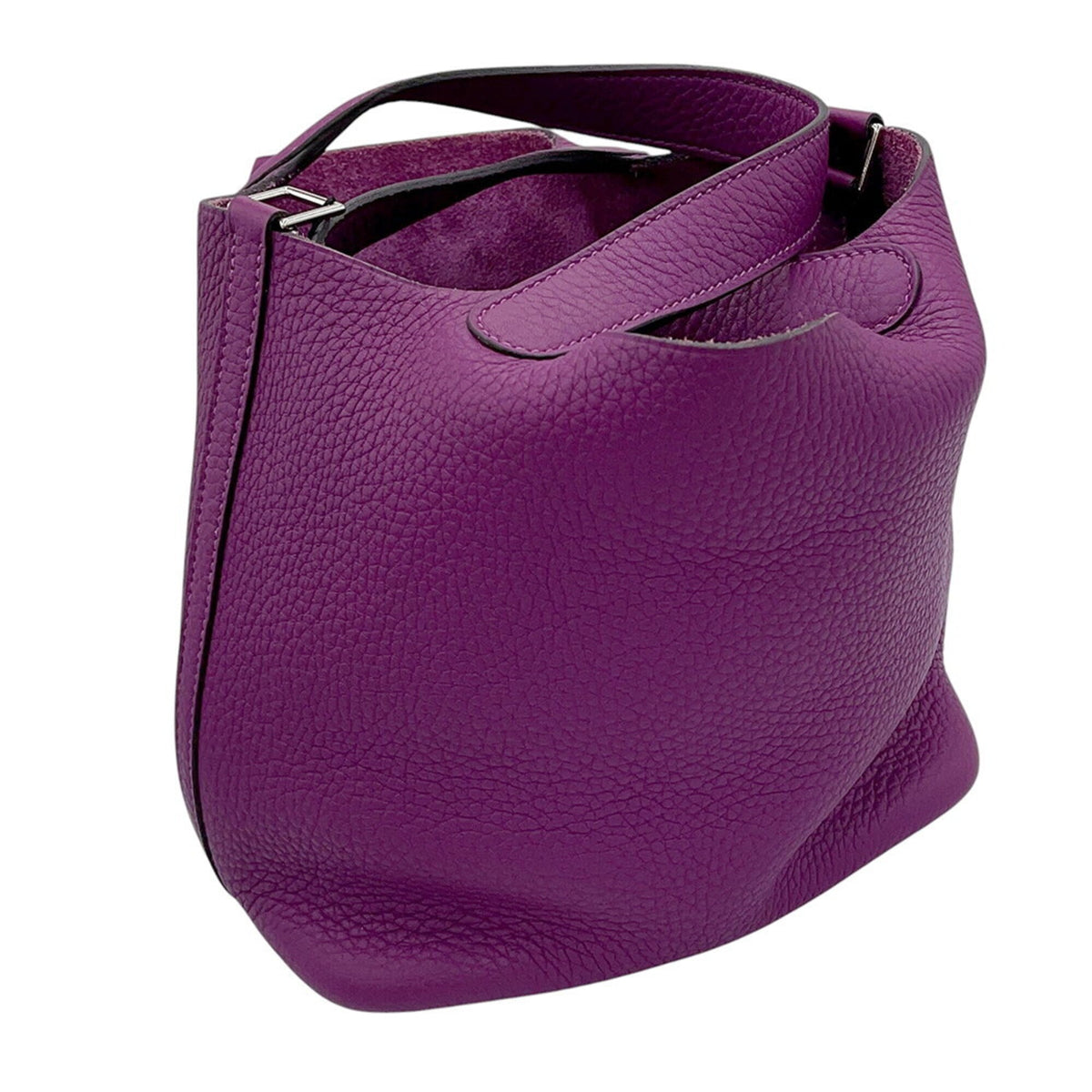 Hermes Picotin Anemone Taurillon Clemence Leather Handbag Tote Bag (Pre-Owned)