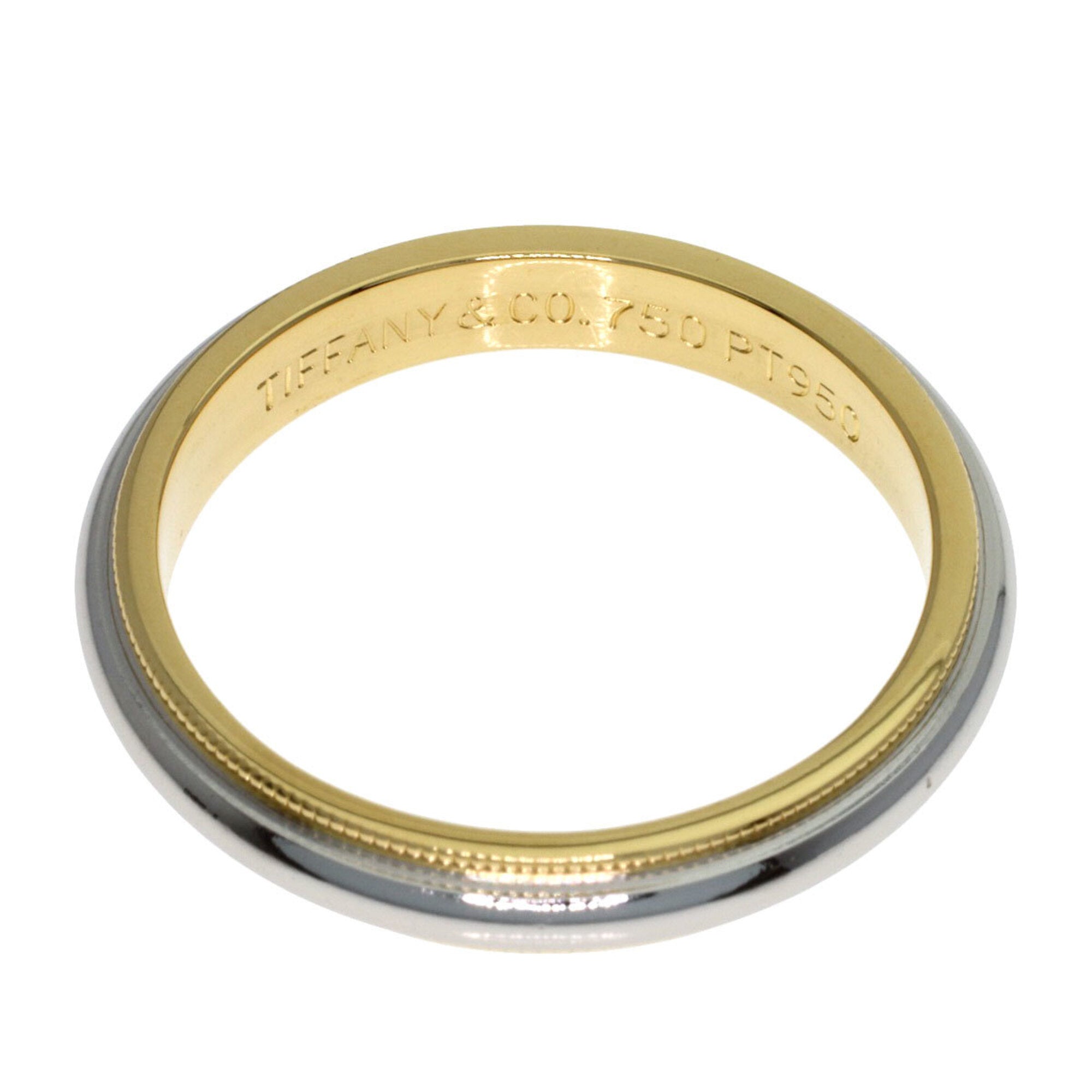 Tiffany Gold Silver Yellow Gold (18K) Platinum 950 Band Ring (Pre-Owned)