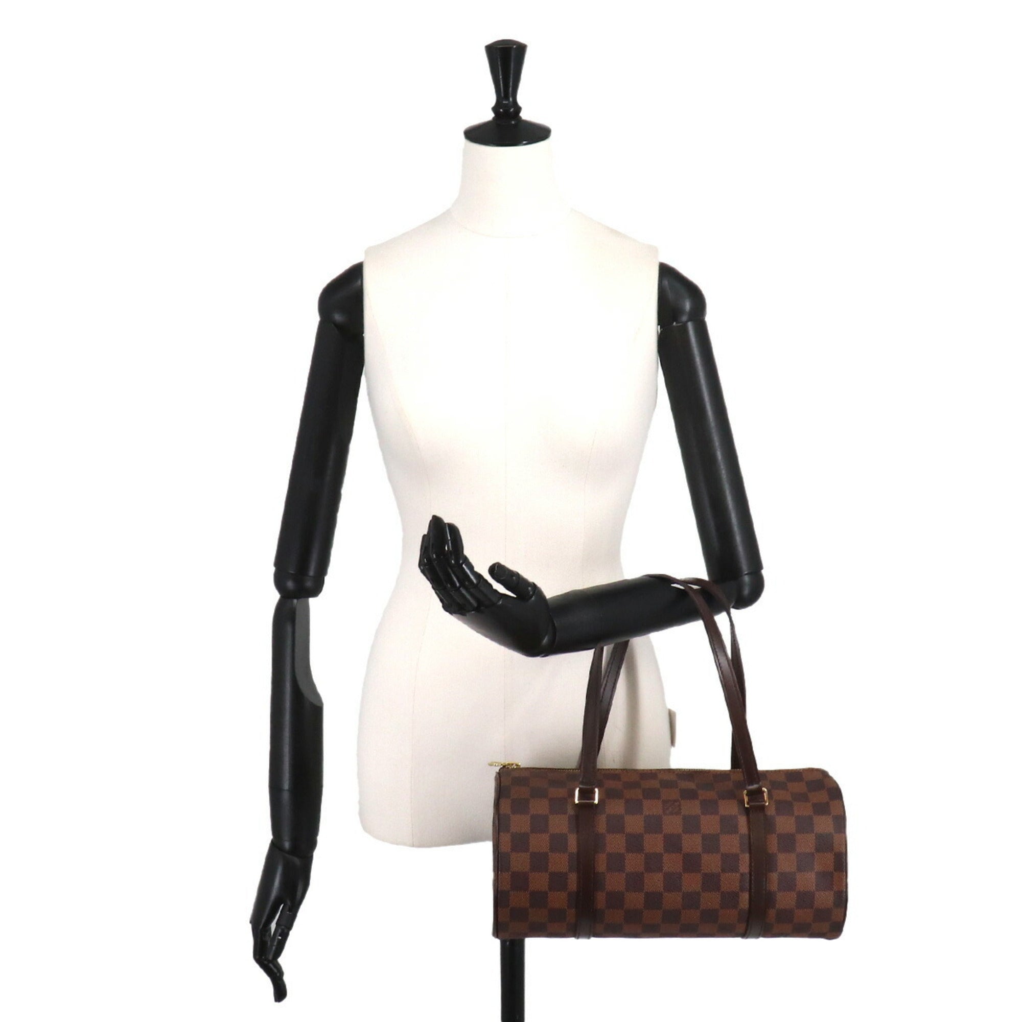 Louis Vuitton Brown Damier Canvas Ebene Damier Canvas Handbag Pouch (Pre-Owned)