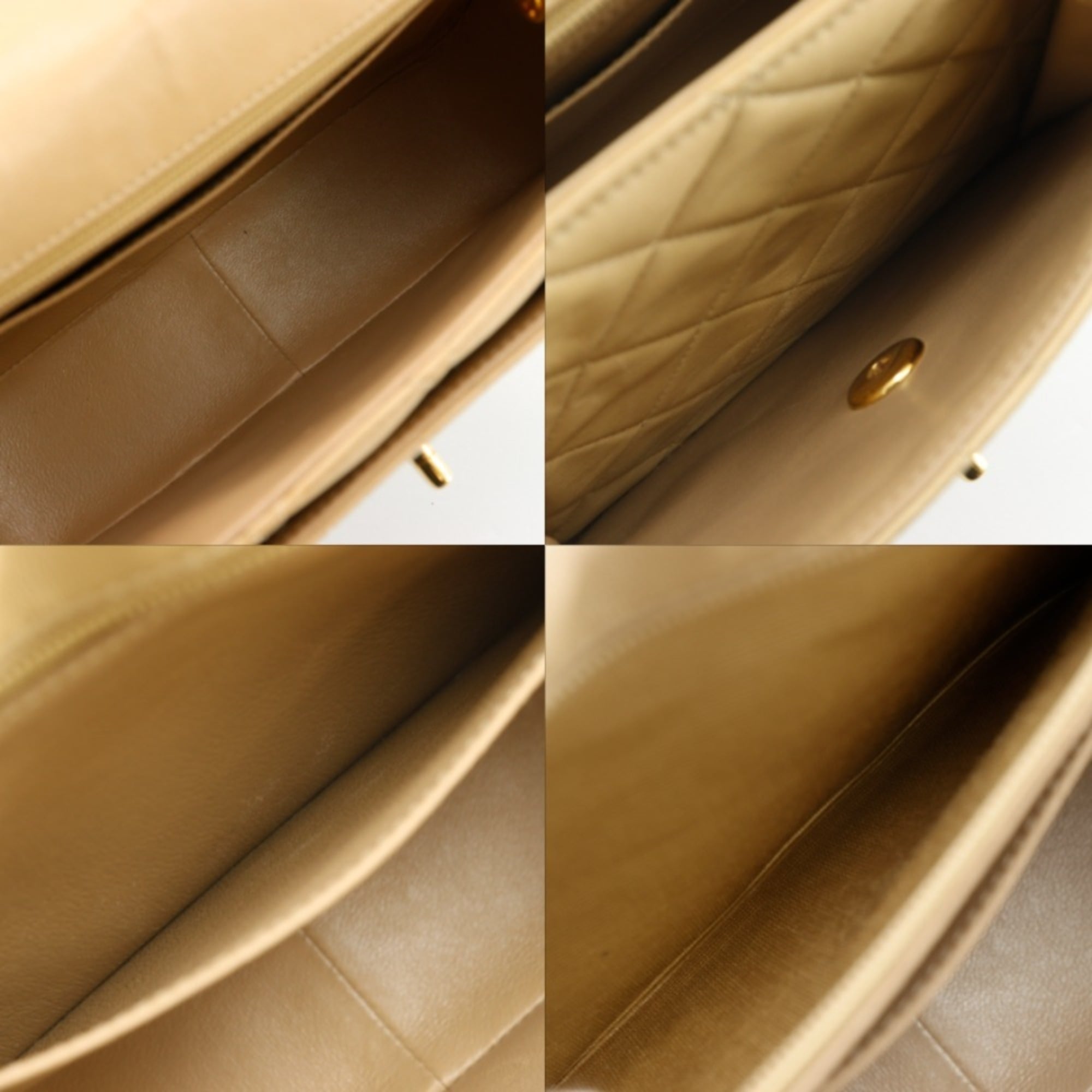 Chanel Beige Leather Shoulder Bag (Pre-Owned)