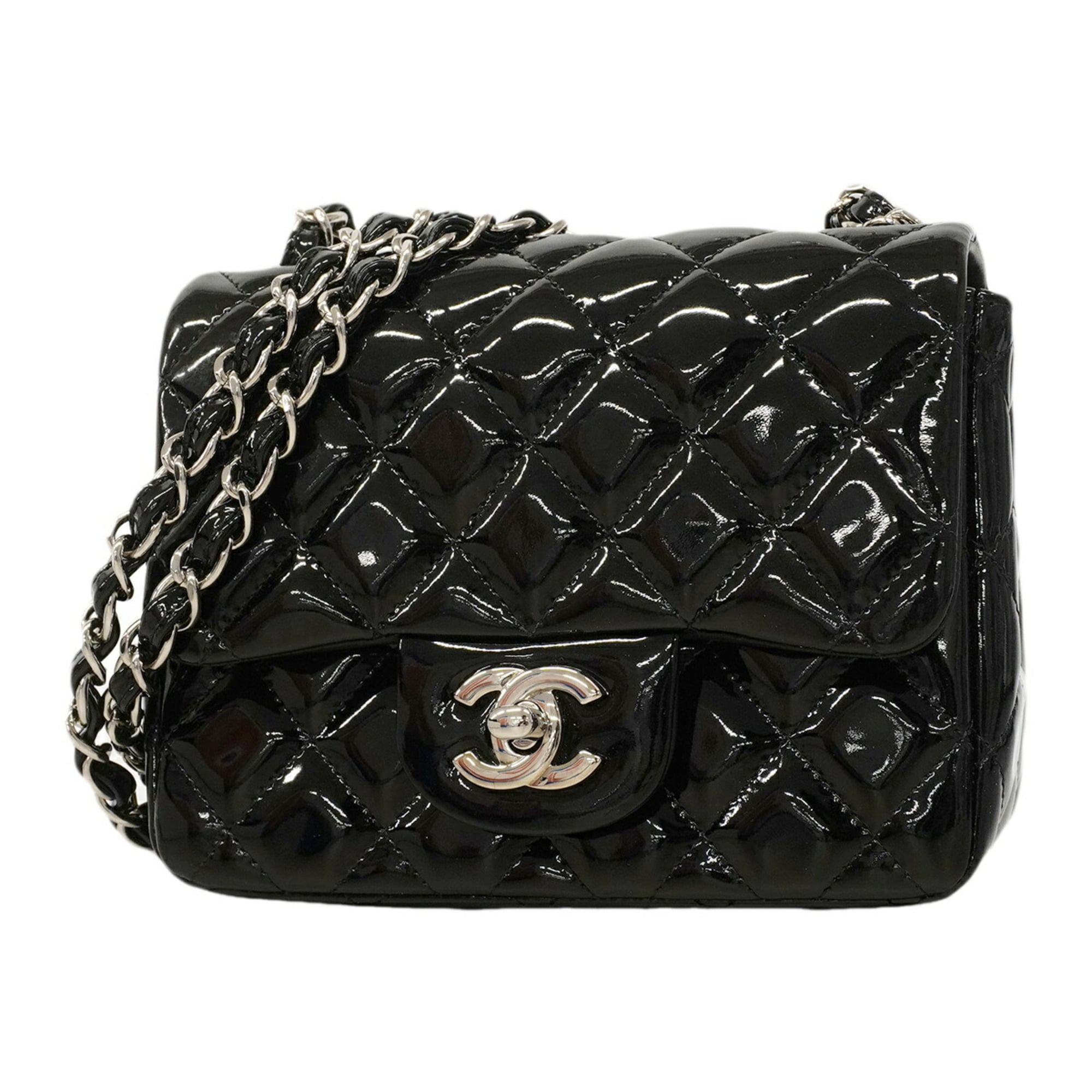 Chanel Black Patent Leather Shoulder Bag (Pre-Owned)