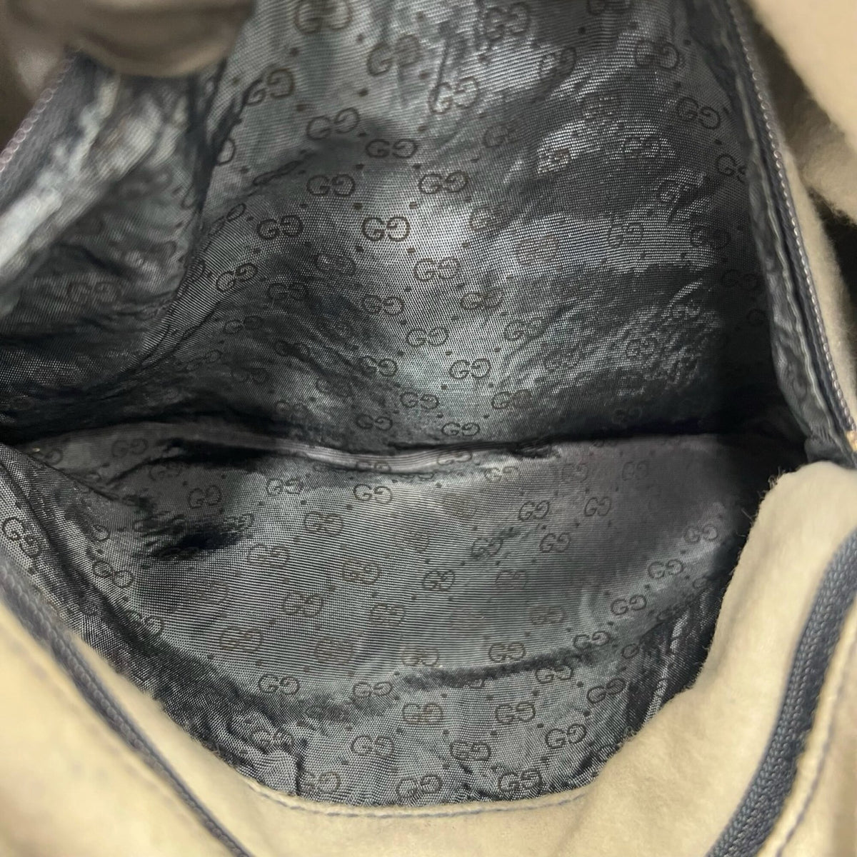Gucci Navy Leather Pvc Shoulder Bag (Pre-Owned)