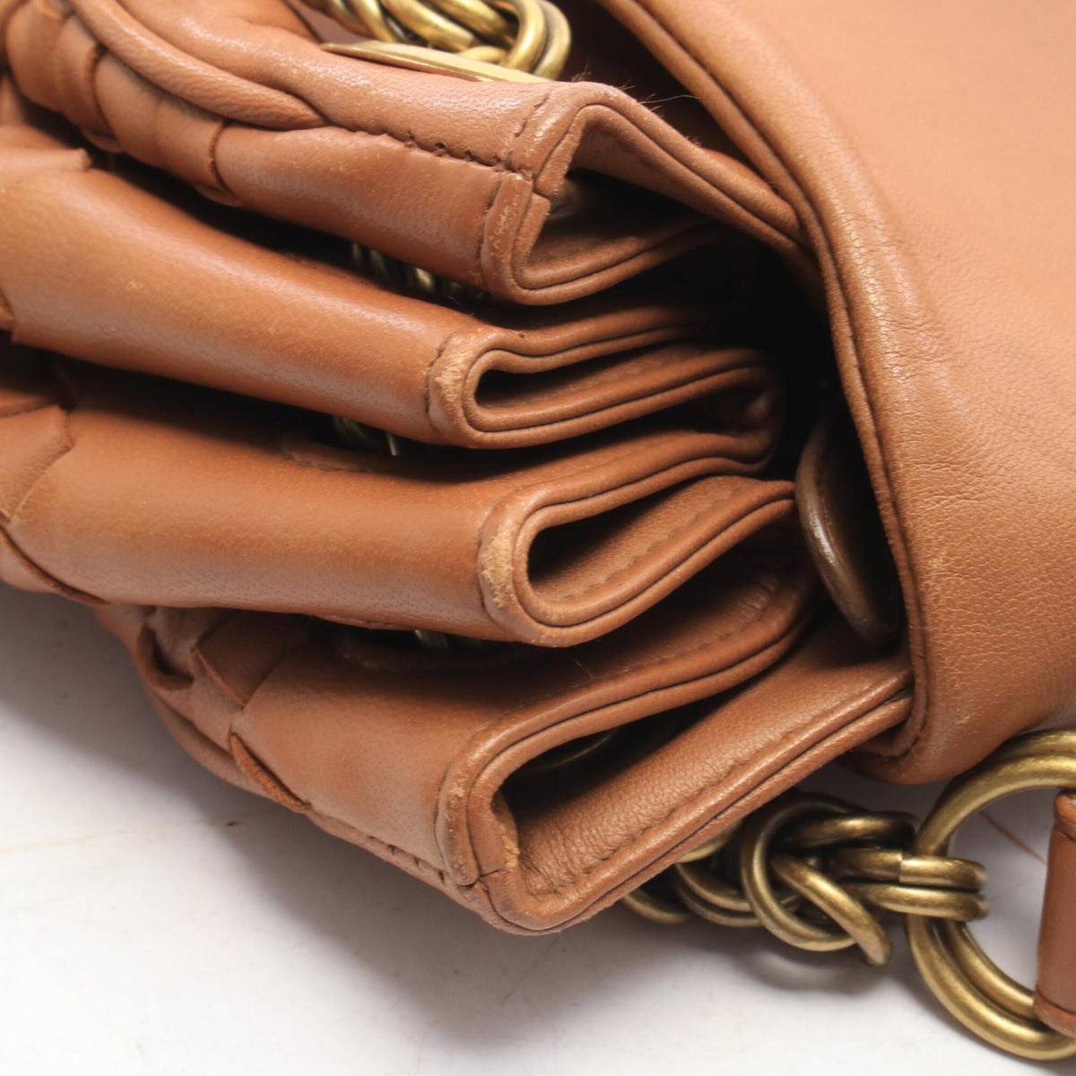 Bottega Veneta Intrecciato Brown Leather Handbag (Pre-Owned)