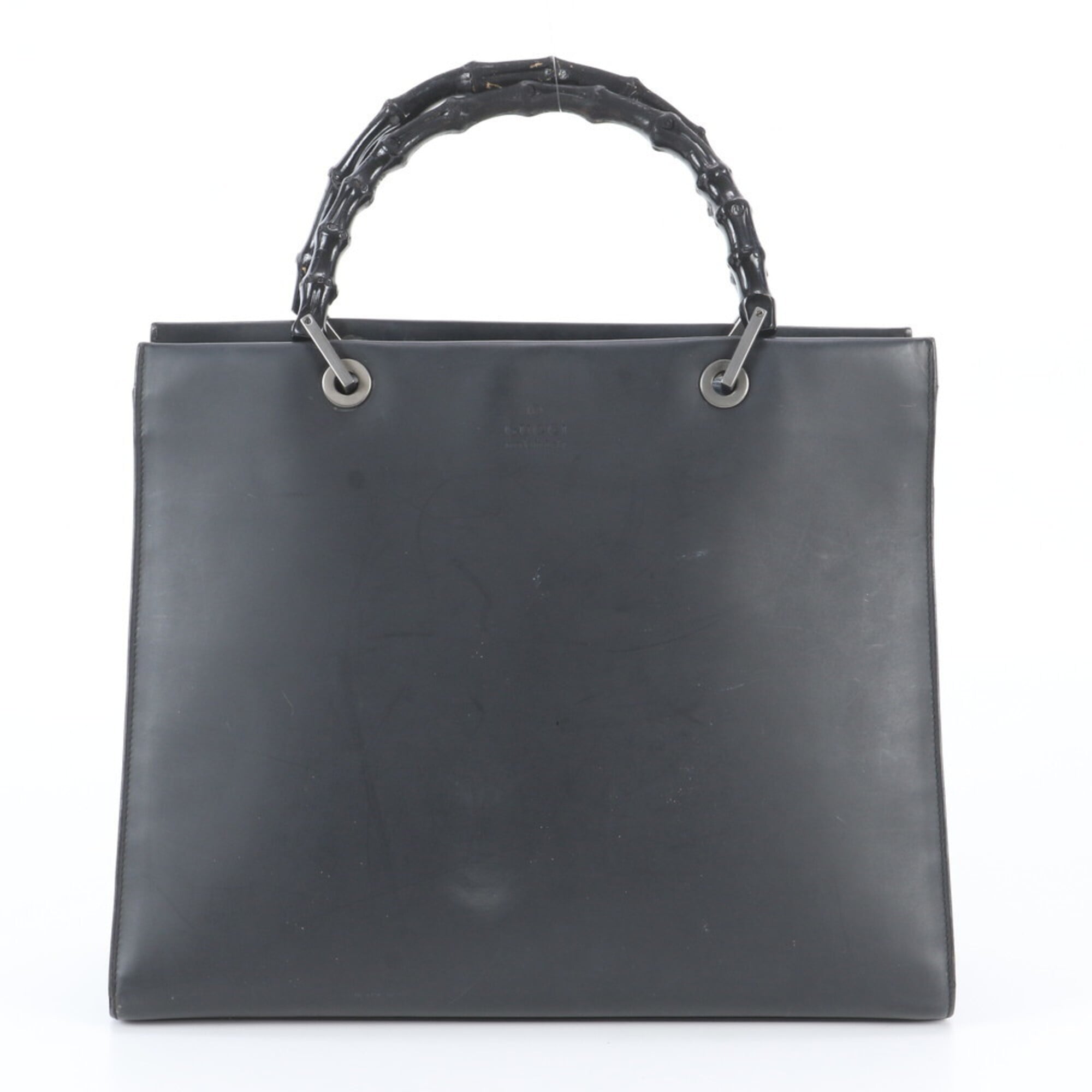 Gucci Black Leather Handbag Shoulder Bag Tote Bag (Pre-Owned)