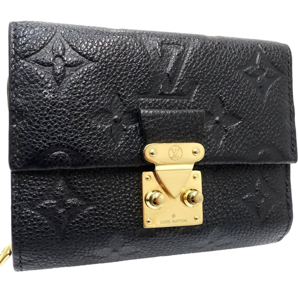Louis Vuitton Monogram Empreinte Noir Monogram Empreinte Wallet (Tri-Fold) (Pre-Owned)