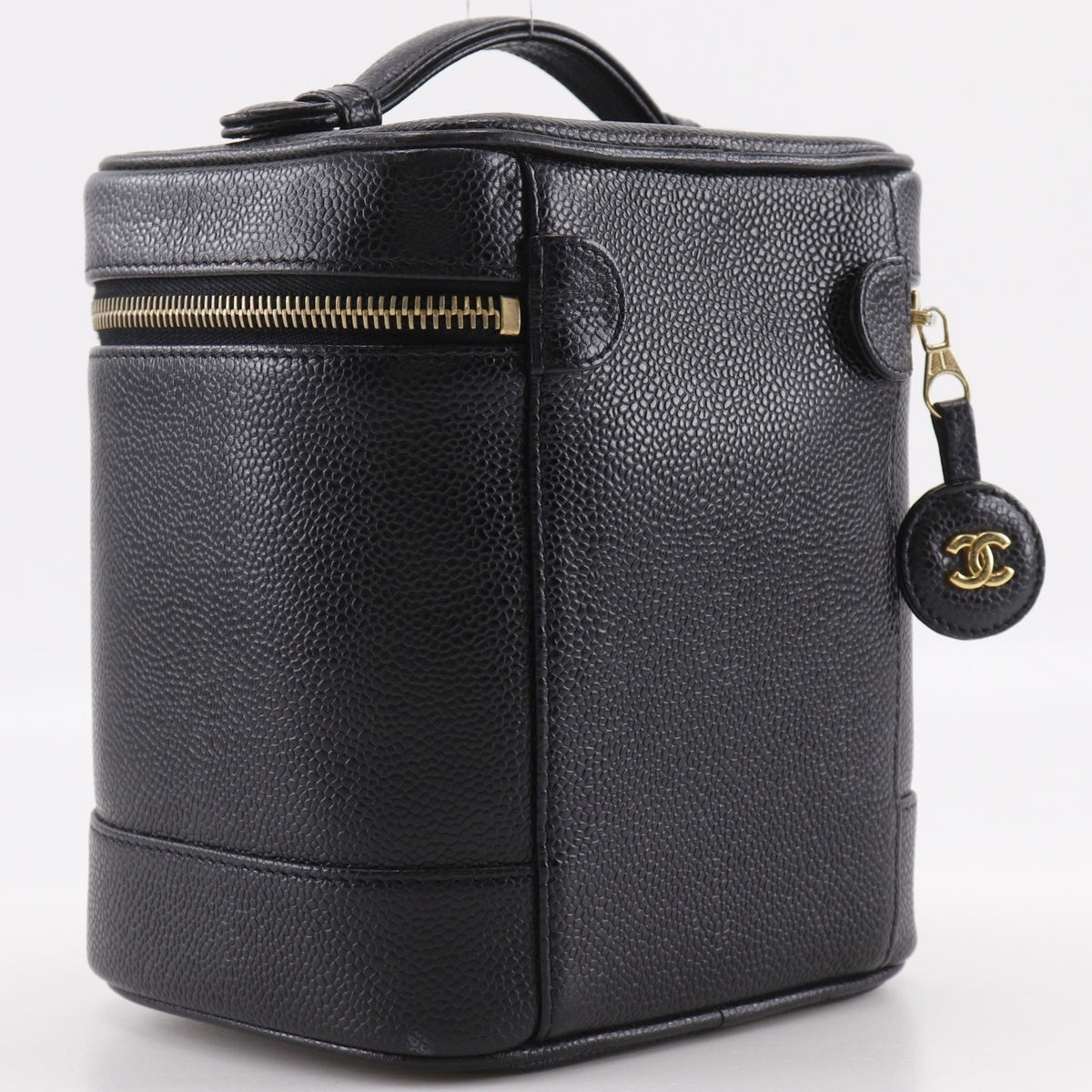 Chanel Black Grained Calfskin Vanity Bag (Pre-Owned)