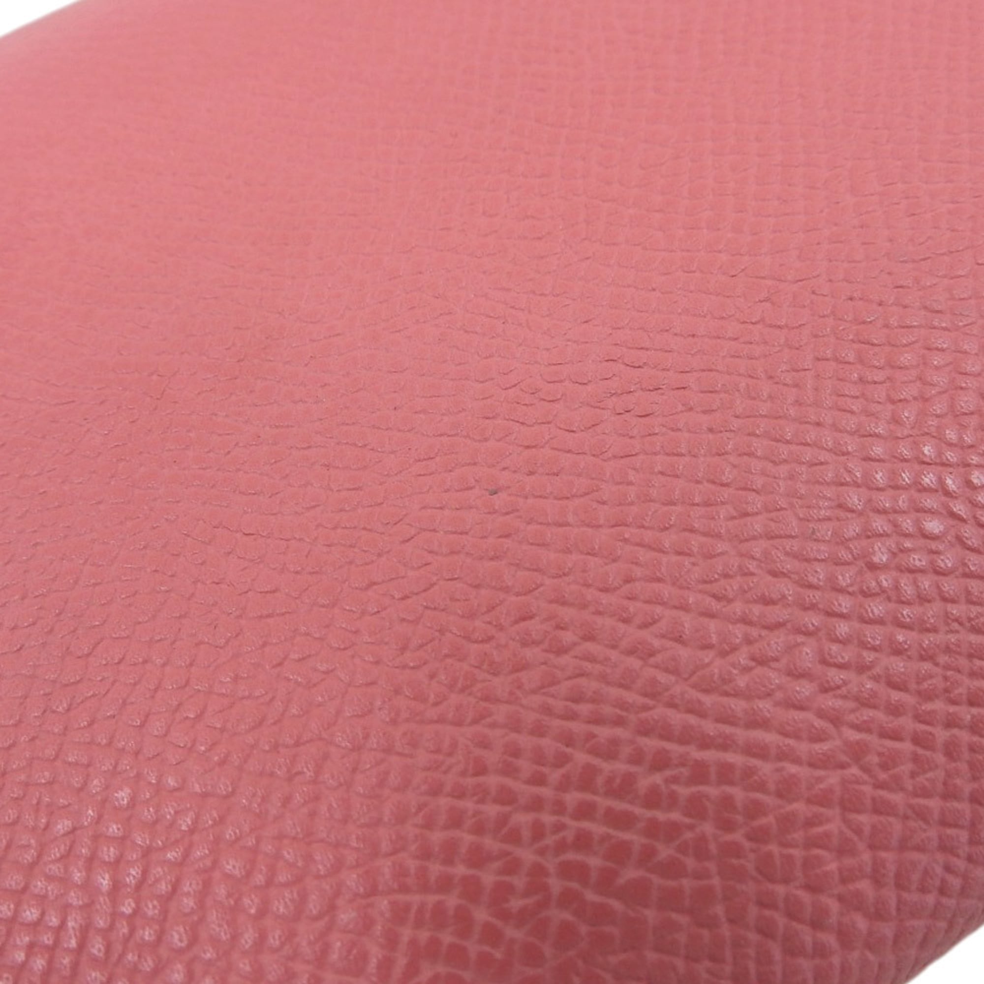 Hermes Silk'in Pink Rose Azalee Epsom Leather Long Wallet (Bi-Fold) (Pre-Owned)