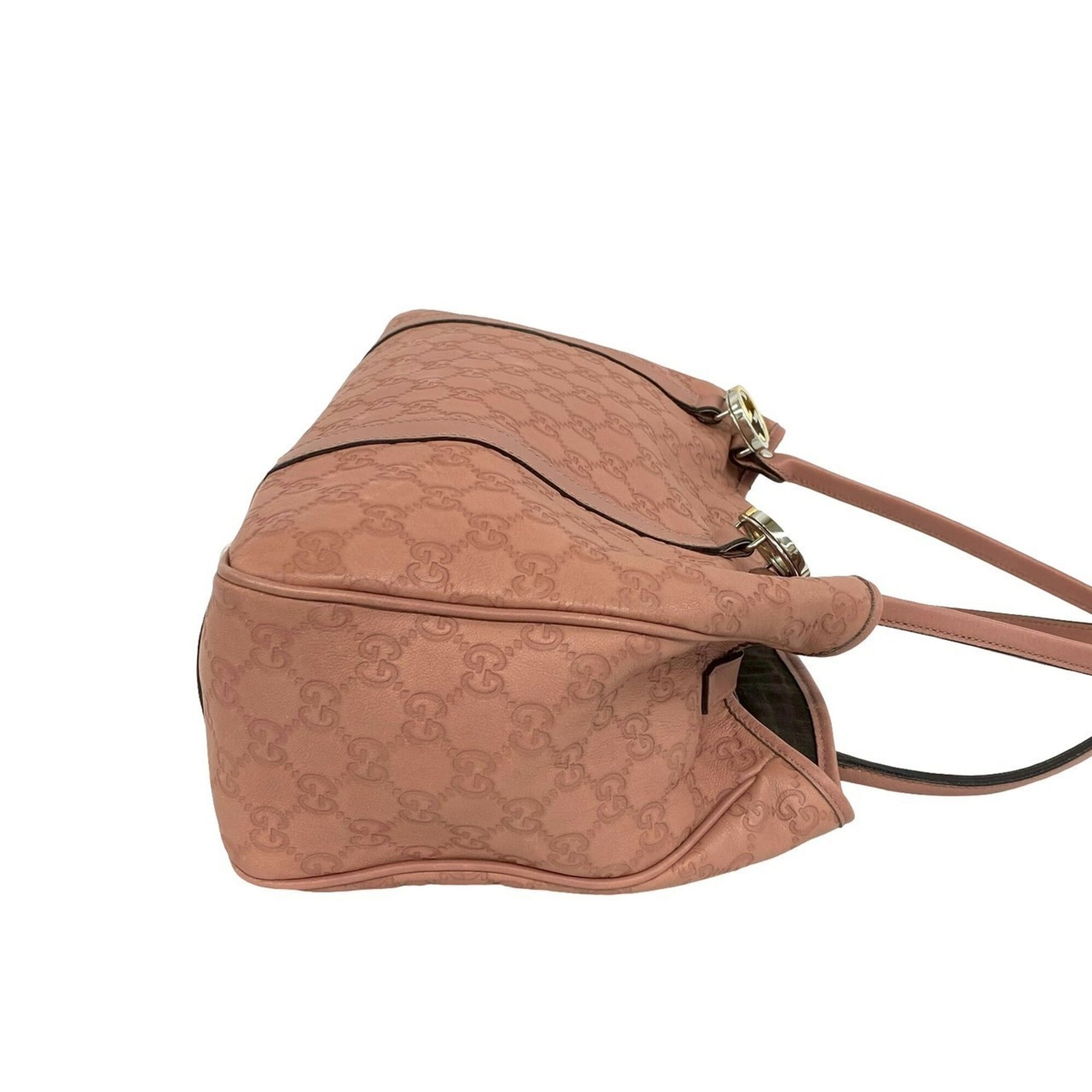 Gucci Pink Leather Handbag Shoulder Bag Tote Bag (Pre-Owned)