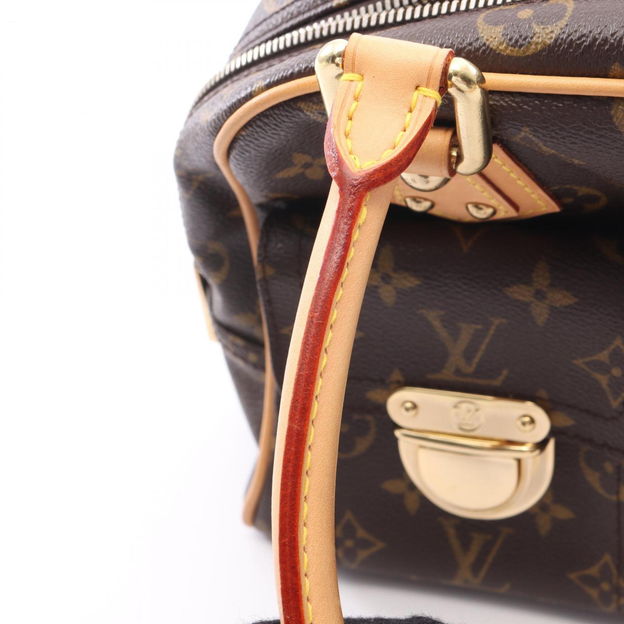 Louis Vuitton Brown Coated Canvas Pvc Monogram Leather Handbag (Pre-Owned)