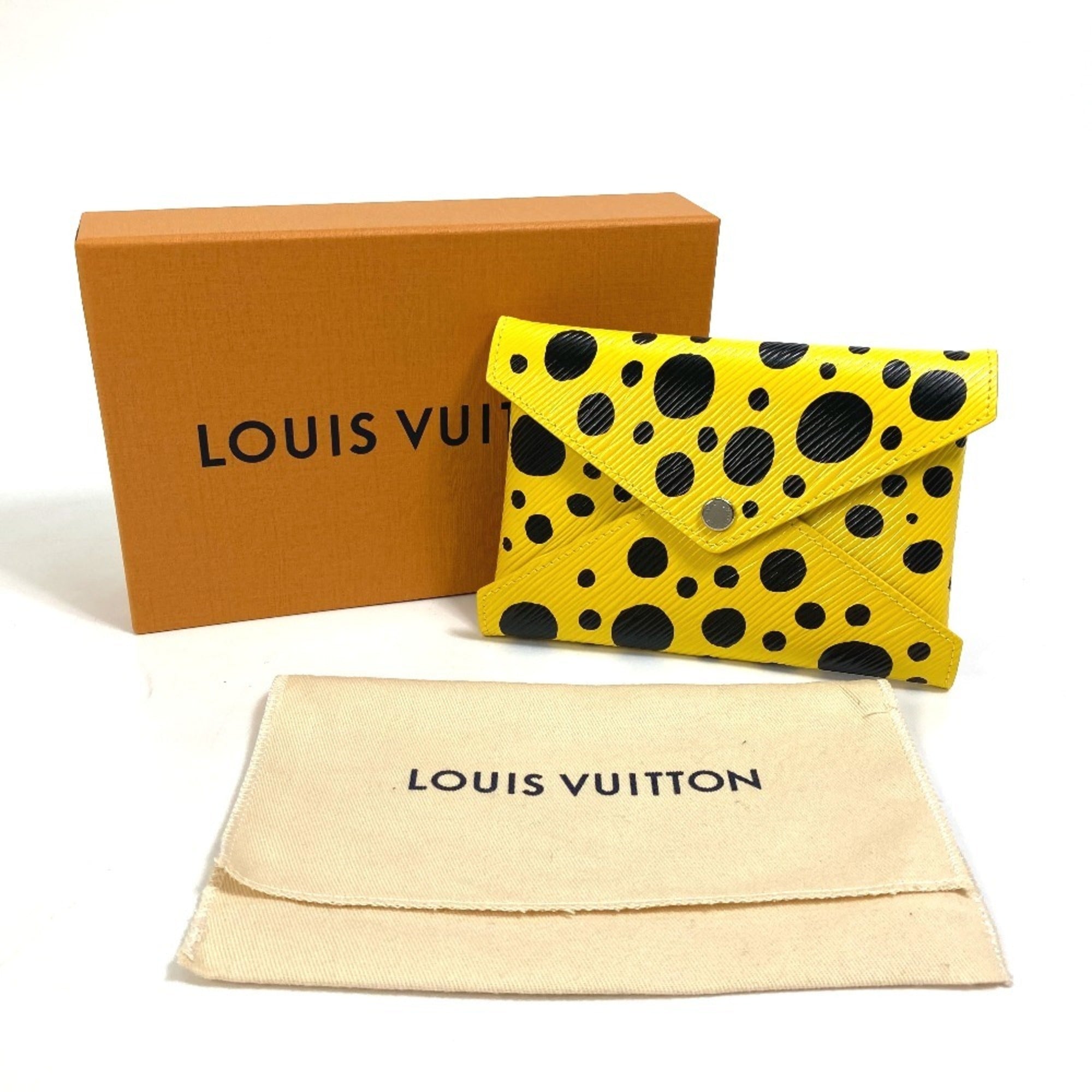 Louis Vuitton Black Yellow Leather Pochette Pouch (Pre-Owned)