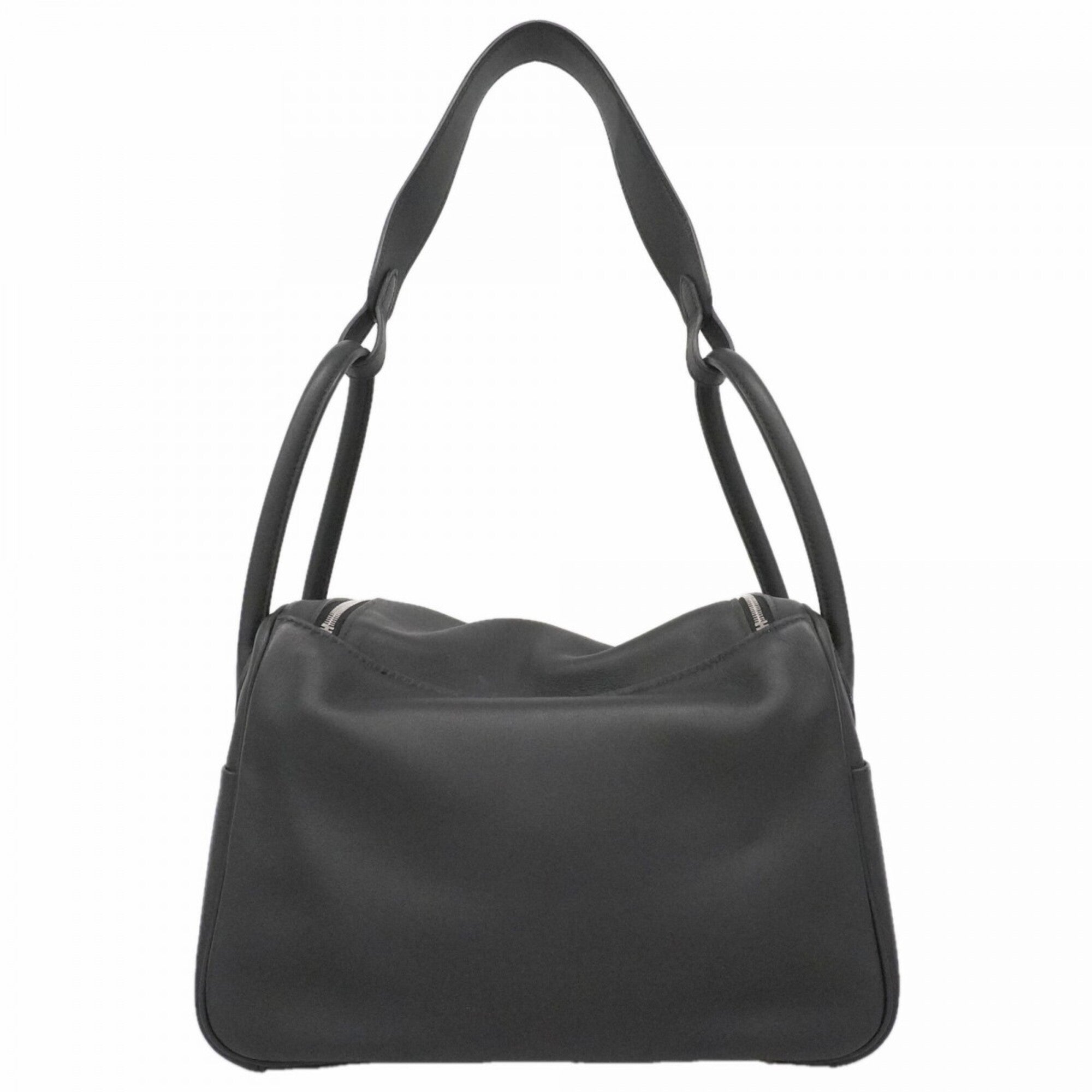 Hermes Black Swift Leather Handbag (Pre-Owned)