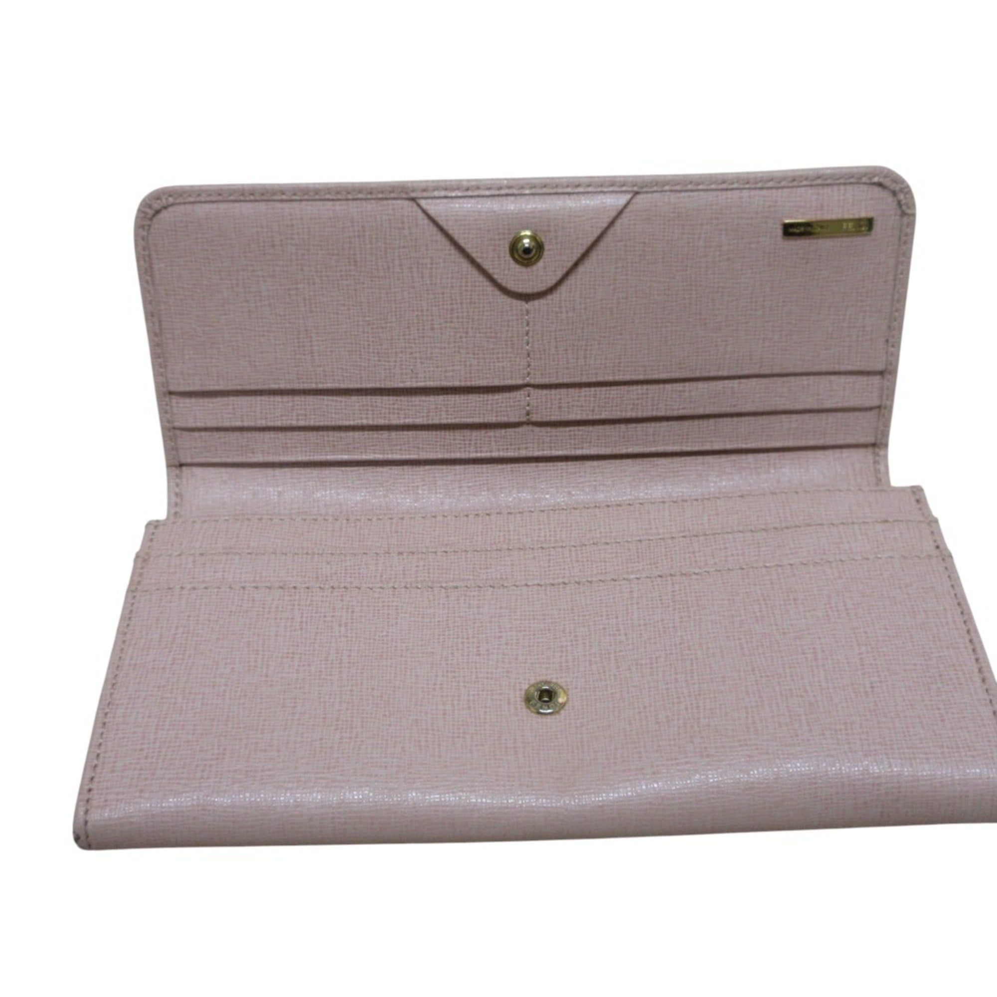 Fendi Pink Leather Long Wallet (Bi-Fold) (Pre-Owned)