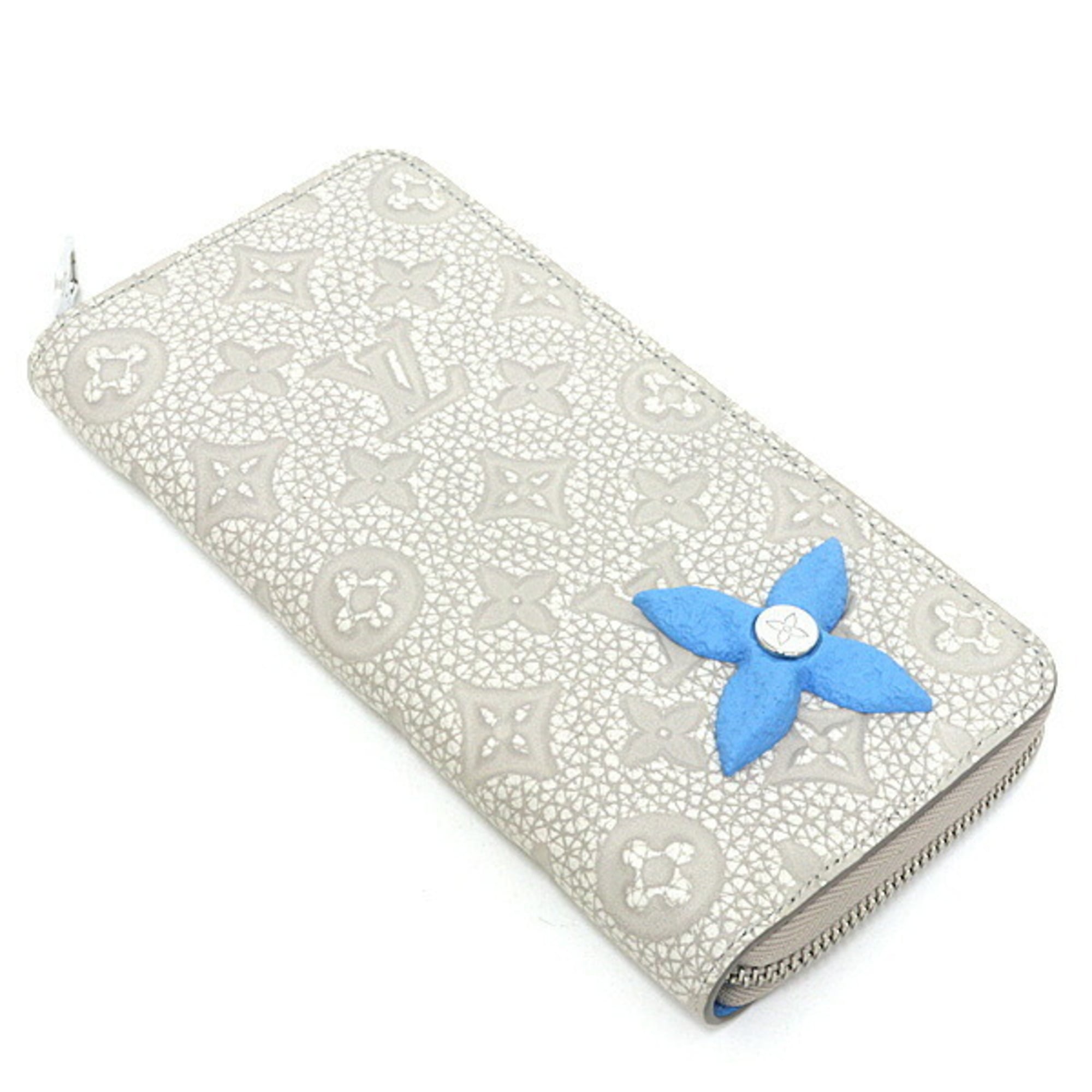 Louis Vuitton Taurillon White Leather Long Wallet (Bi-Fold) (Pre-Owned)