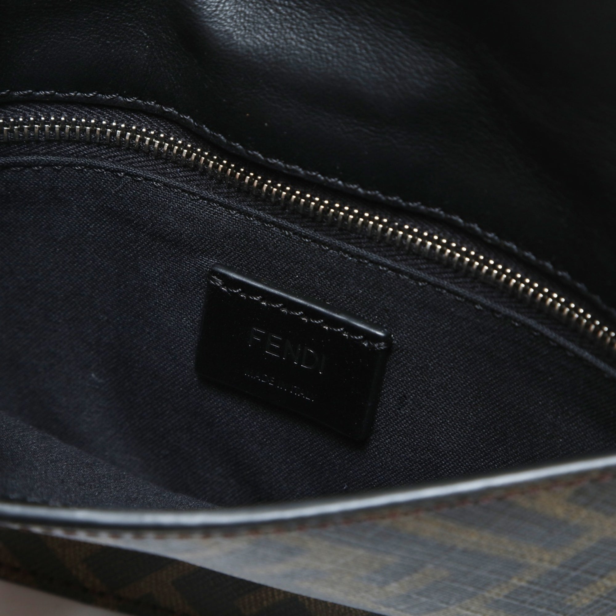 Fendi Zucca Brown Zucca Shoulder Bag (Pre-Owned)