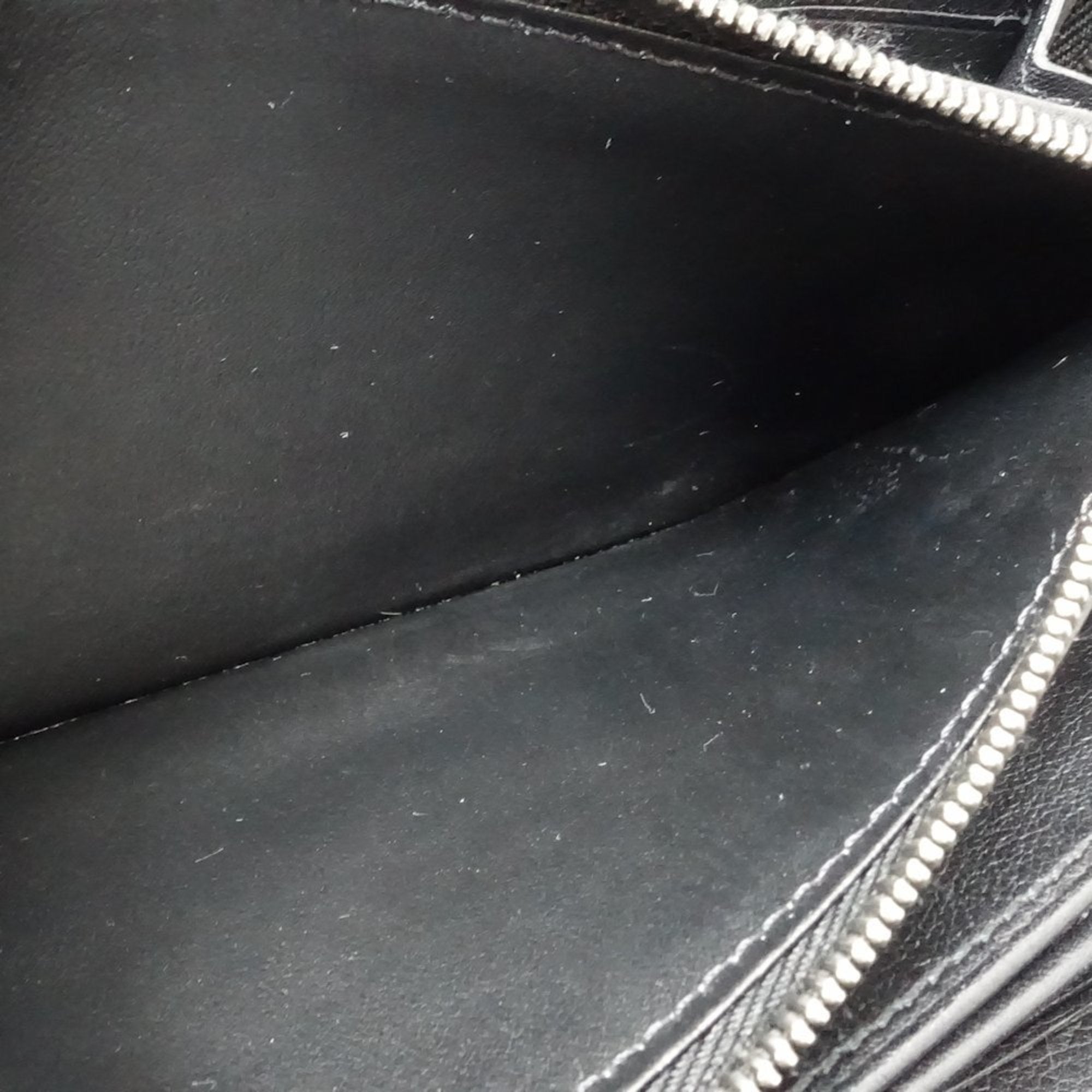 Louis Vuitton Noir Leather Coin Purse/Coin Case (Pre-Owned)