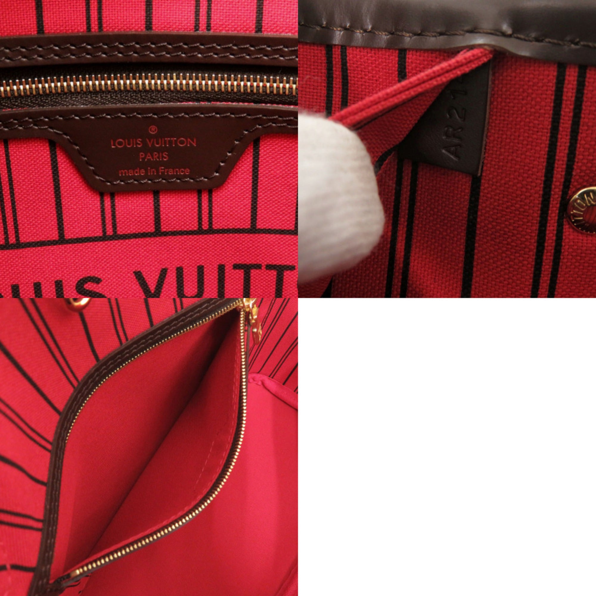 Louis Vuitton Cerise Damier Canvas Pouch Tote Bag (Pre-Owned)