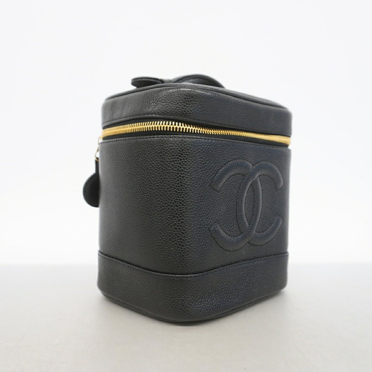 Chanel Black Grained Calfskin Vanity Bag (Pre-Owned)