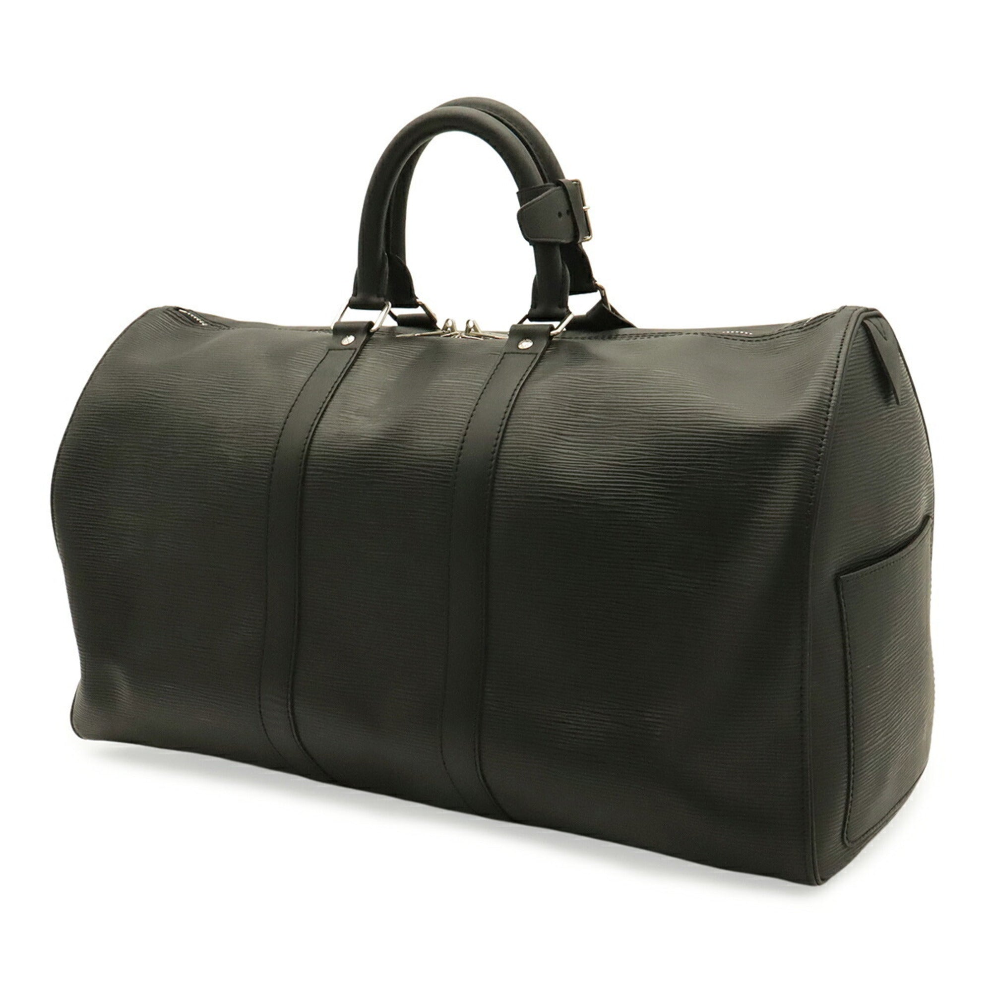 Louis Vuitton Black Noir White Epi Leather Boston Bag (Pre-Owned)