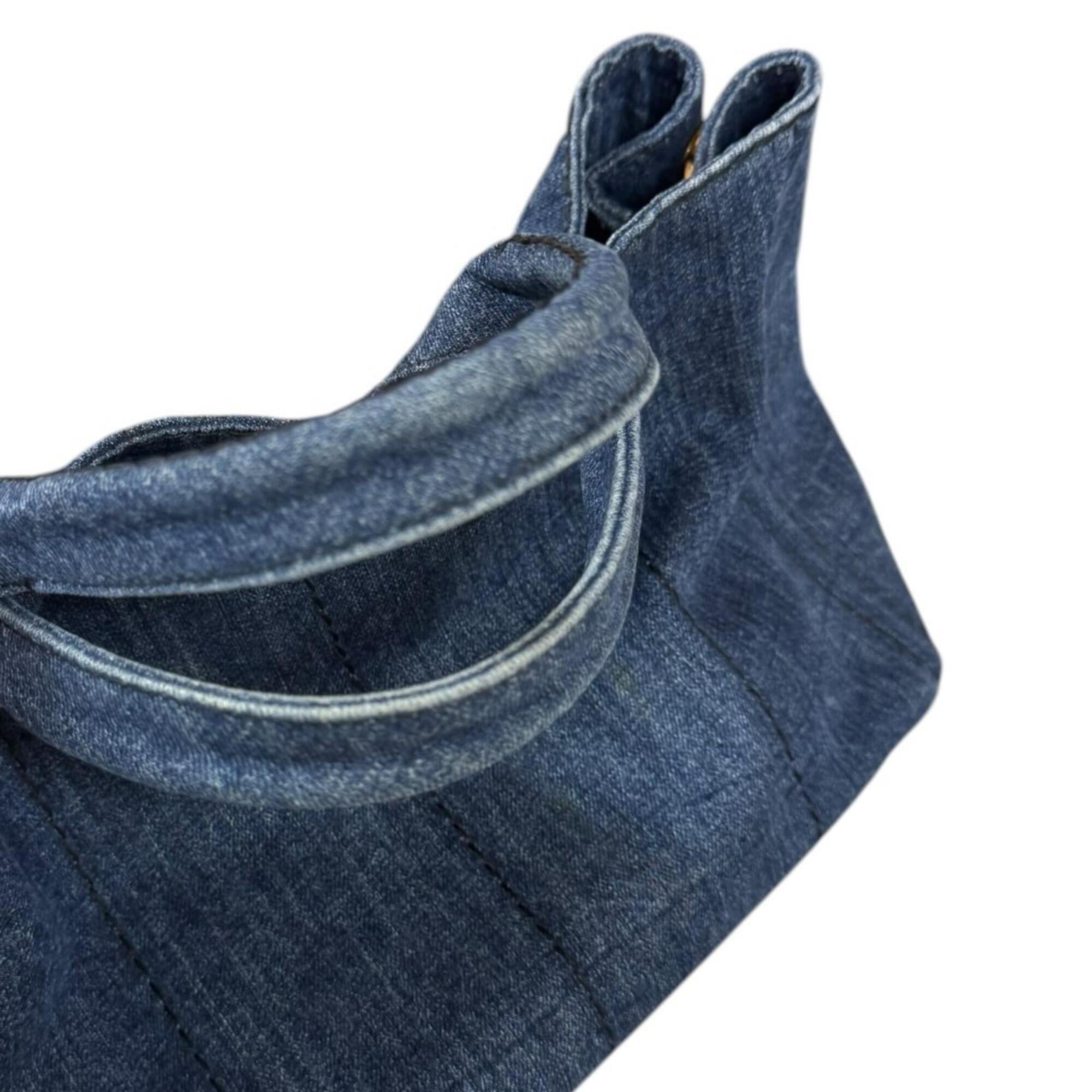 Prada Blue Denim Shoulder Bag (Pre-Owned)