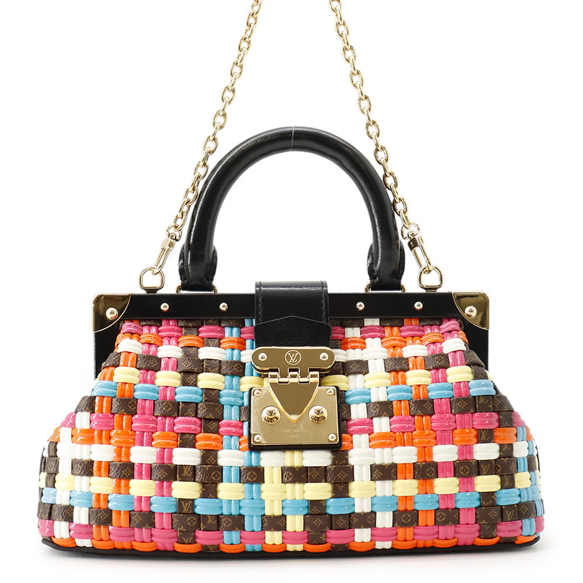 Louis Vuitton Monogram Multi-Color Noir Monogram Leather Handbag (Pre-Owned)