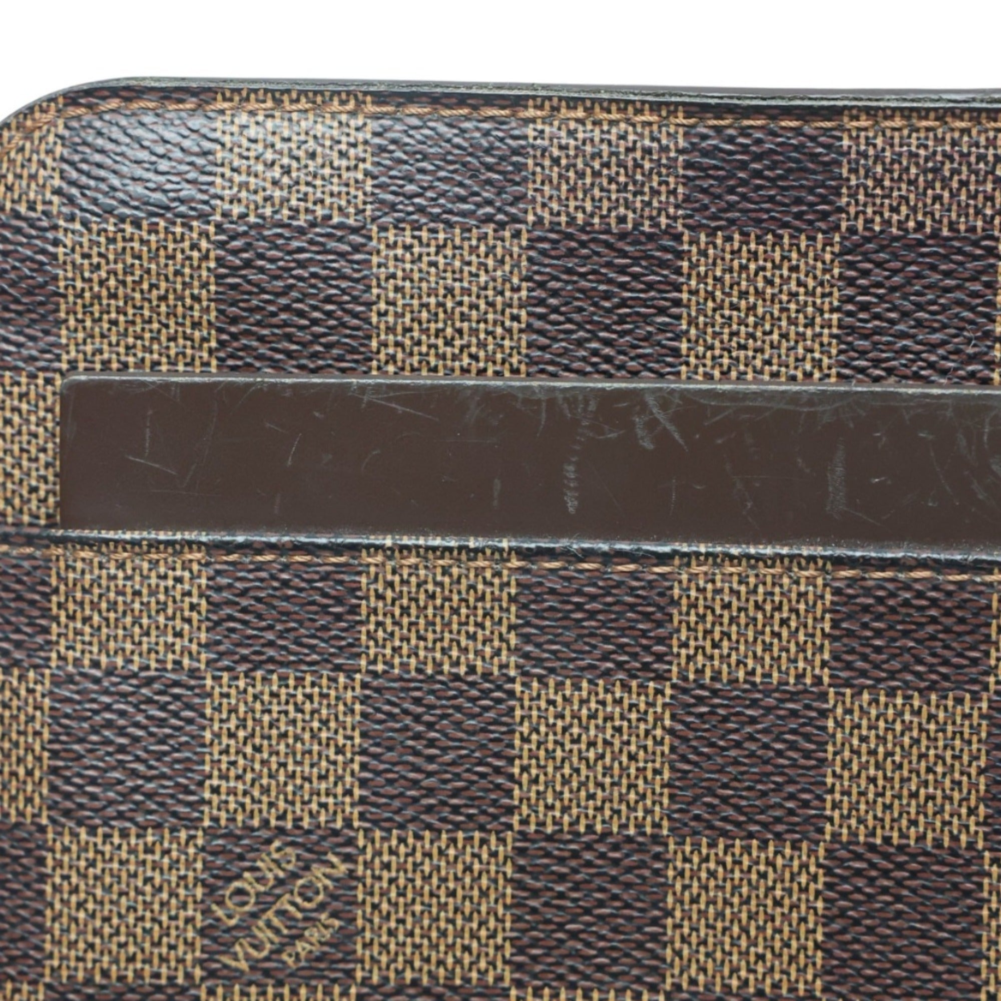 Louis Vuitton Damier Brown Damier Canvas Clutch Bag (Pre-Owned)