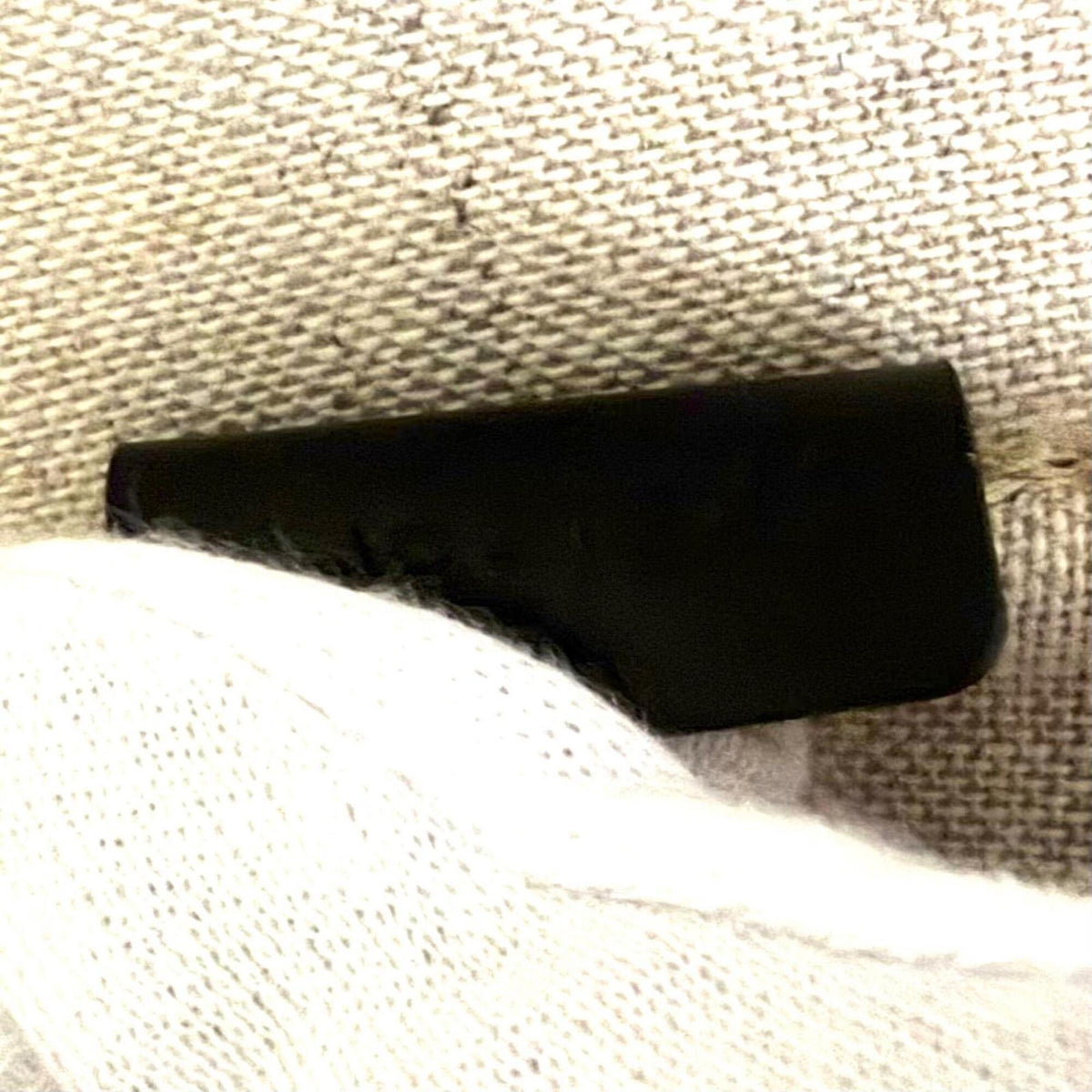 Celine Black Off-White Canvas Leather Shoulder Bag (Pre-Owned)