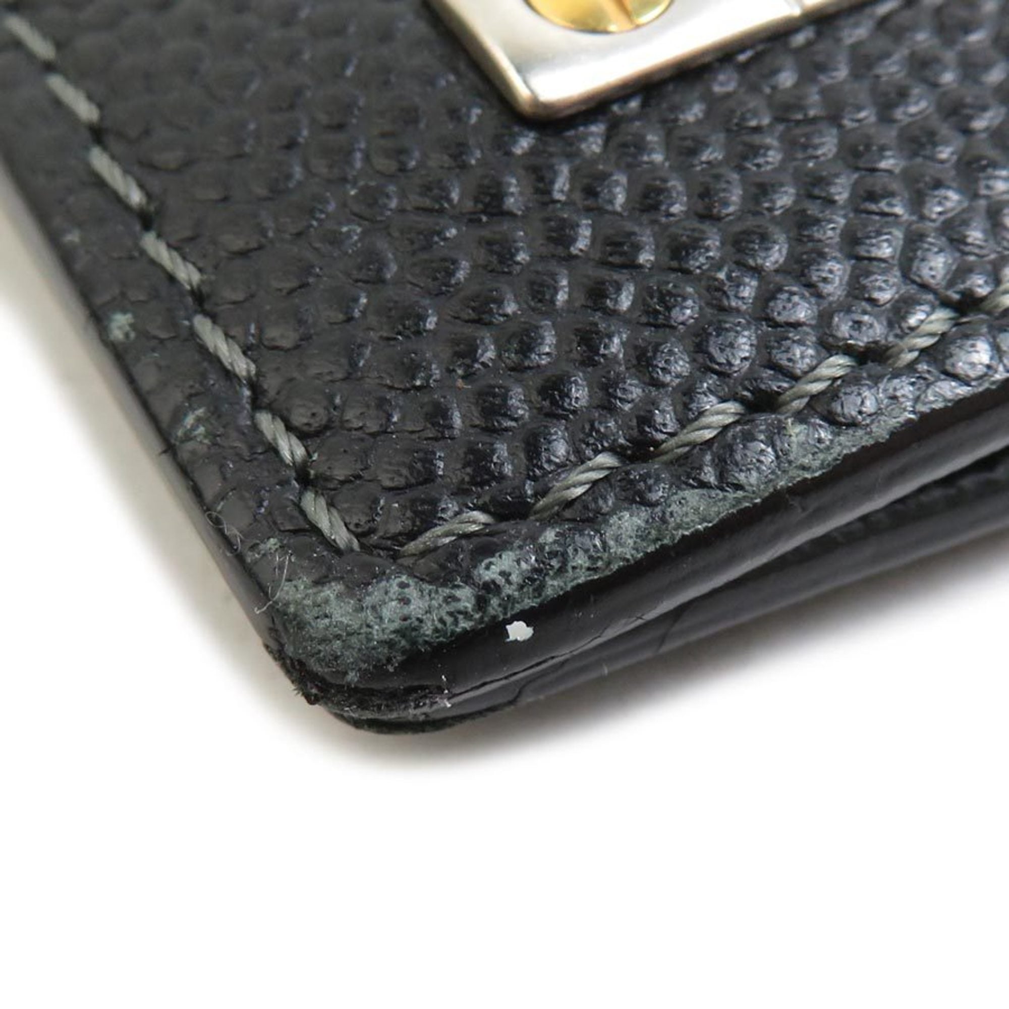 Cartier Black Leather Long Wallet (Bi-Fold) (Pre-Owned)