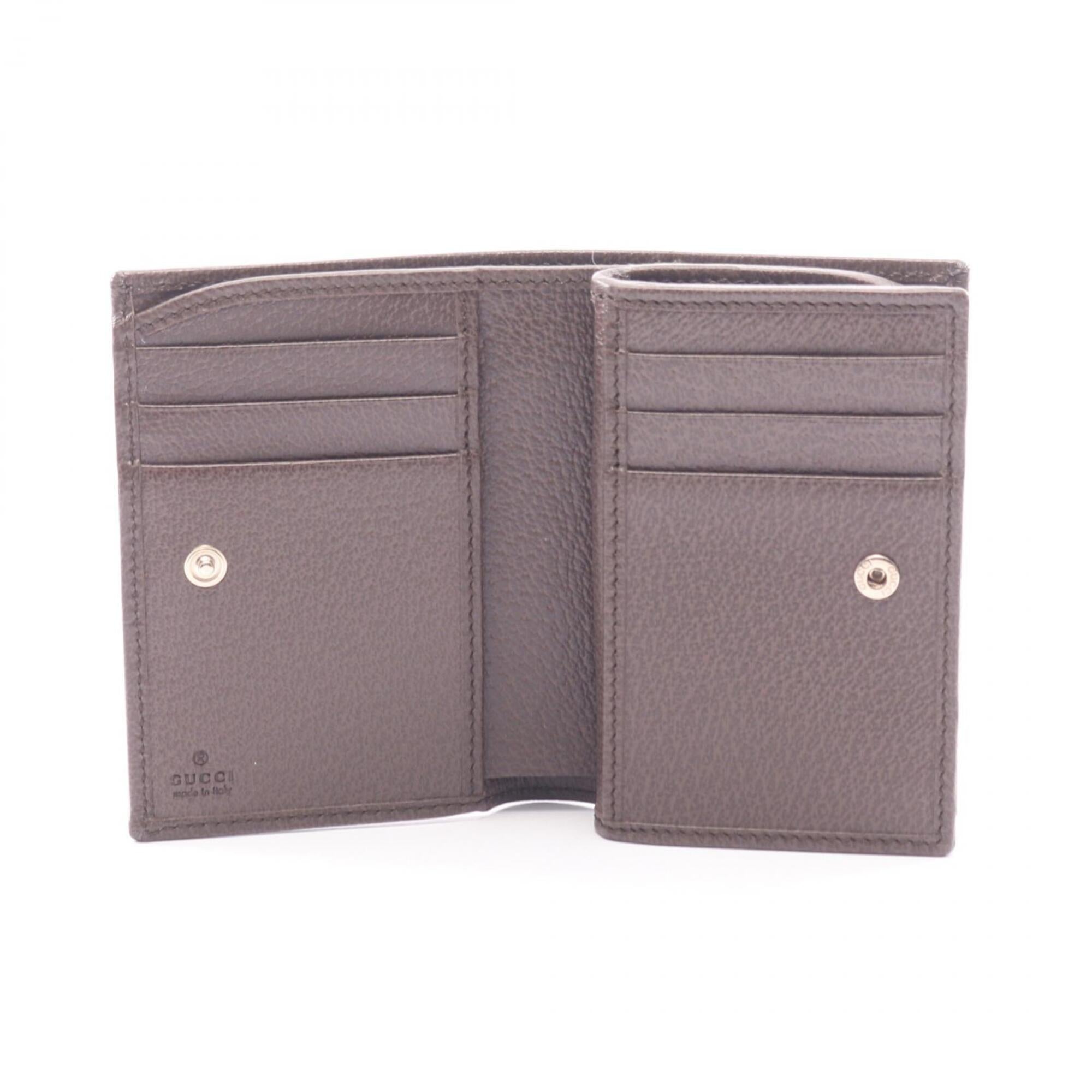 Gucci Beige Brown Multi-Color Leather Pvc Wallet (Bi-Fold) (Pre-Owned)
