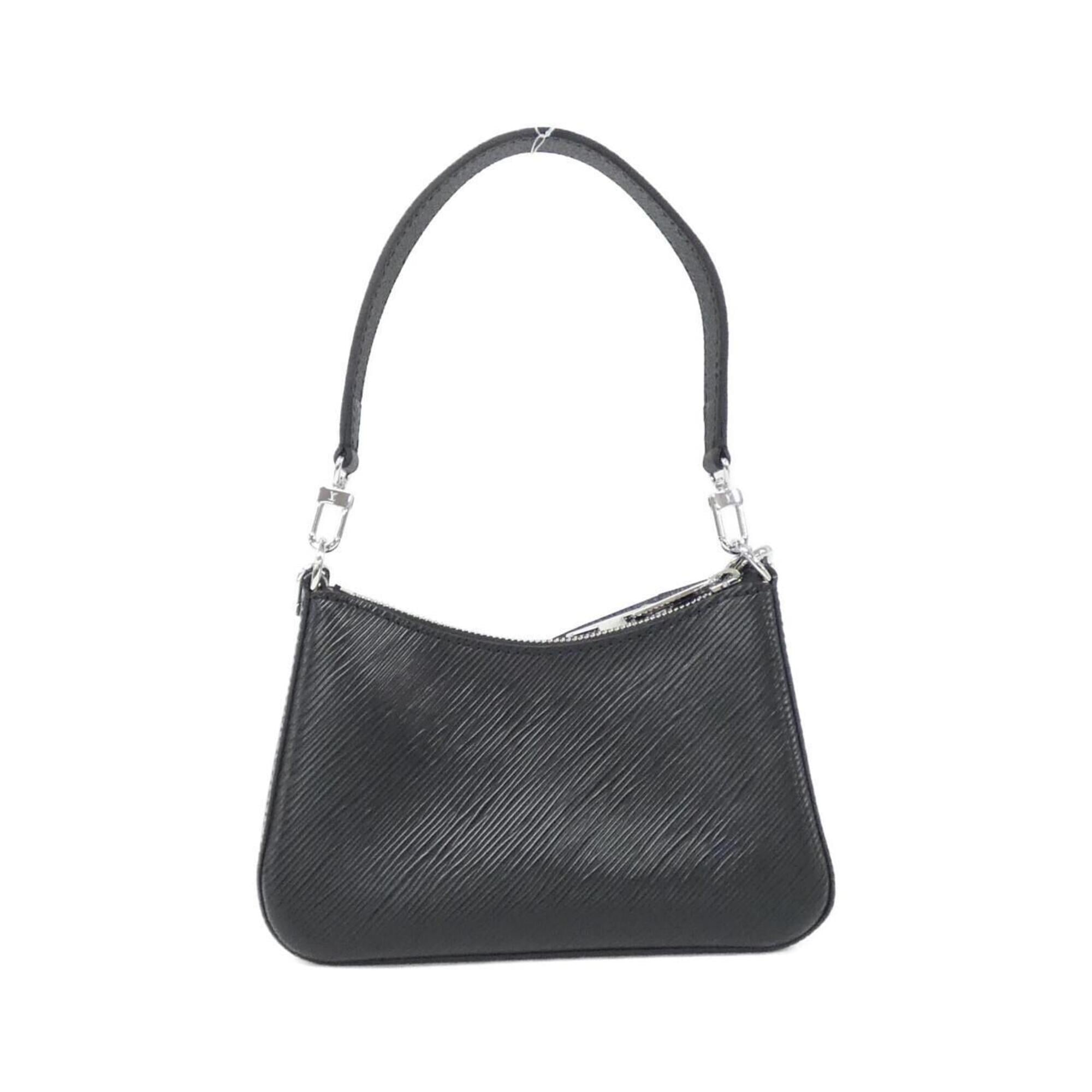 Louis Vuitton Black Leather Pouch Shoulder Bag (Pre-Owned)