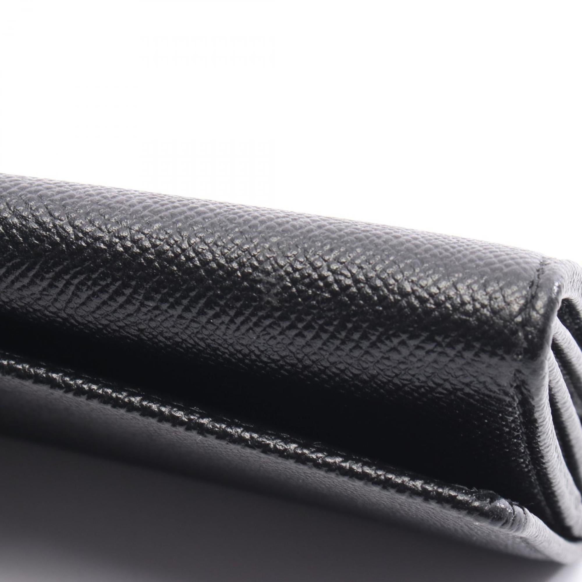 Bvlgari Black Leather Long Wallet (Bi-Fold) (Pre-Owned)