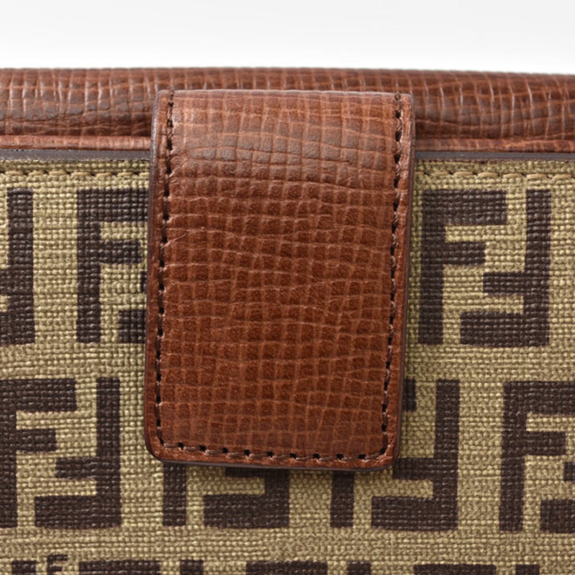 Fendi Beige Brown Brown Pvc Leather Wallet (Bi-Fold) (Pre-Owned)