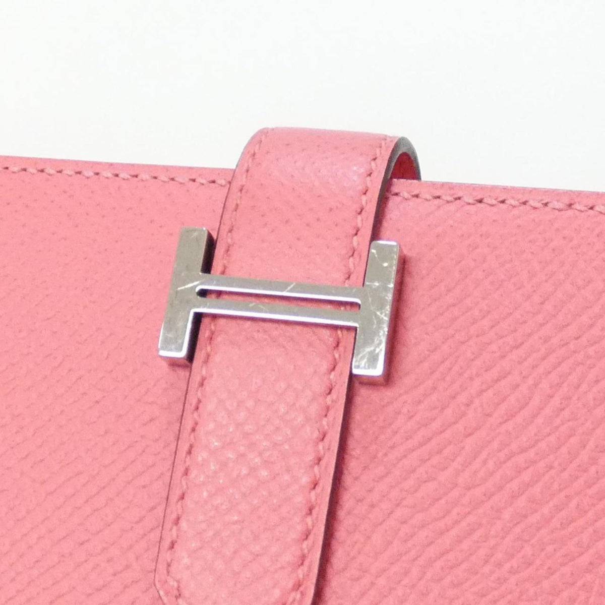 Hermes Rose Azalee Epsom Leather Long Wallet (Bi-Fold) (Pre-Owned)