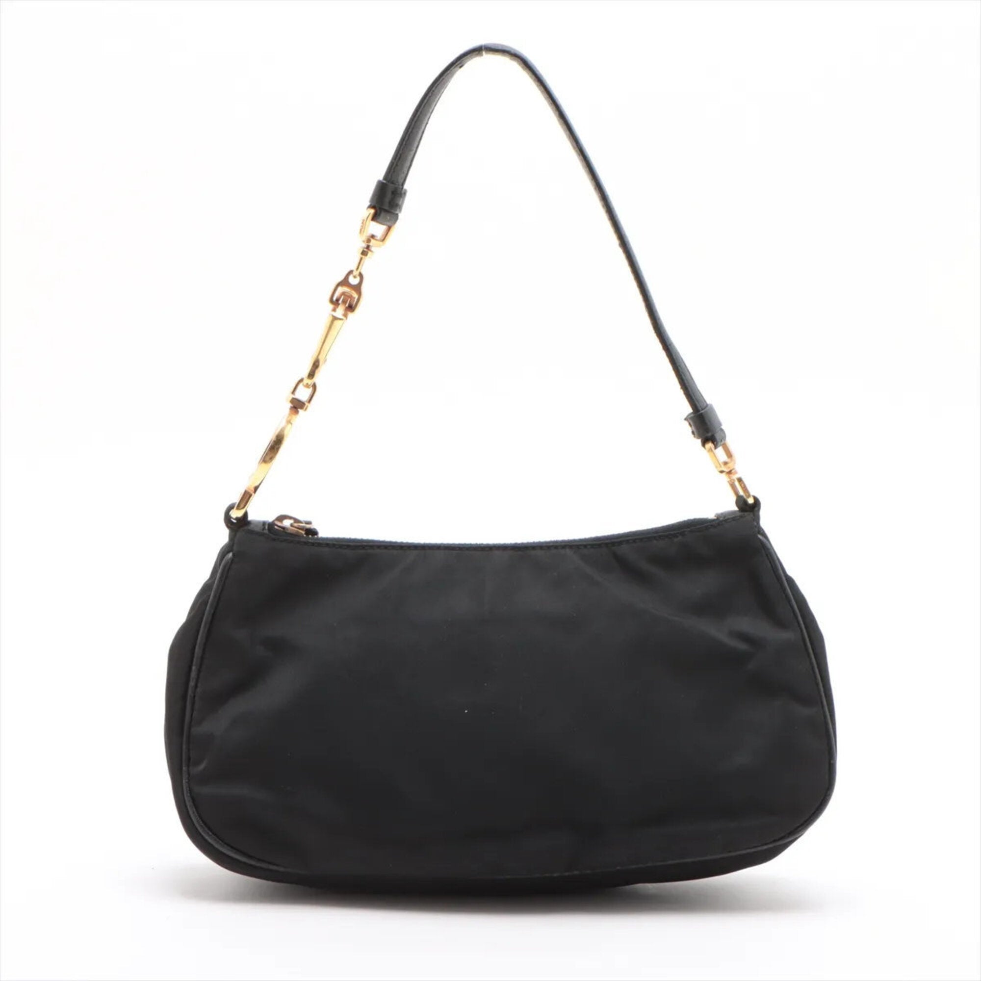 Prada Black Nylon Leather Shoulder Bag (Pre-Owned)