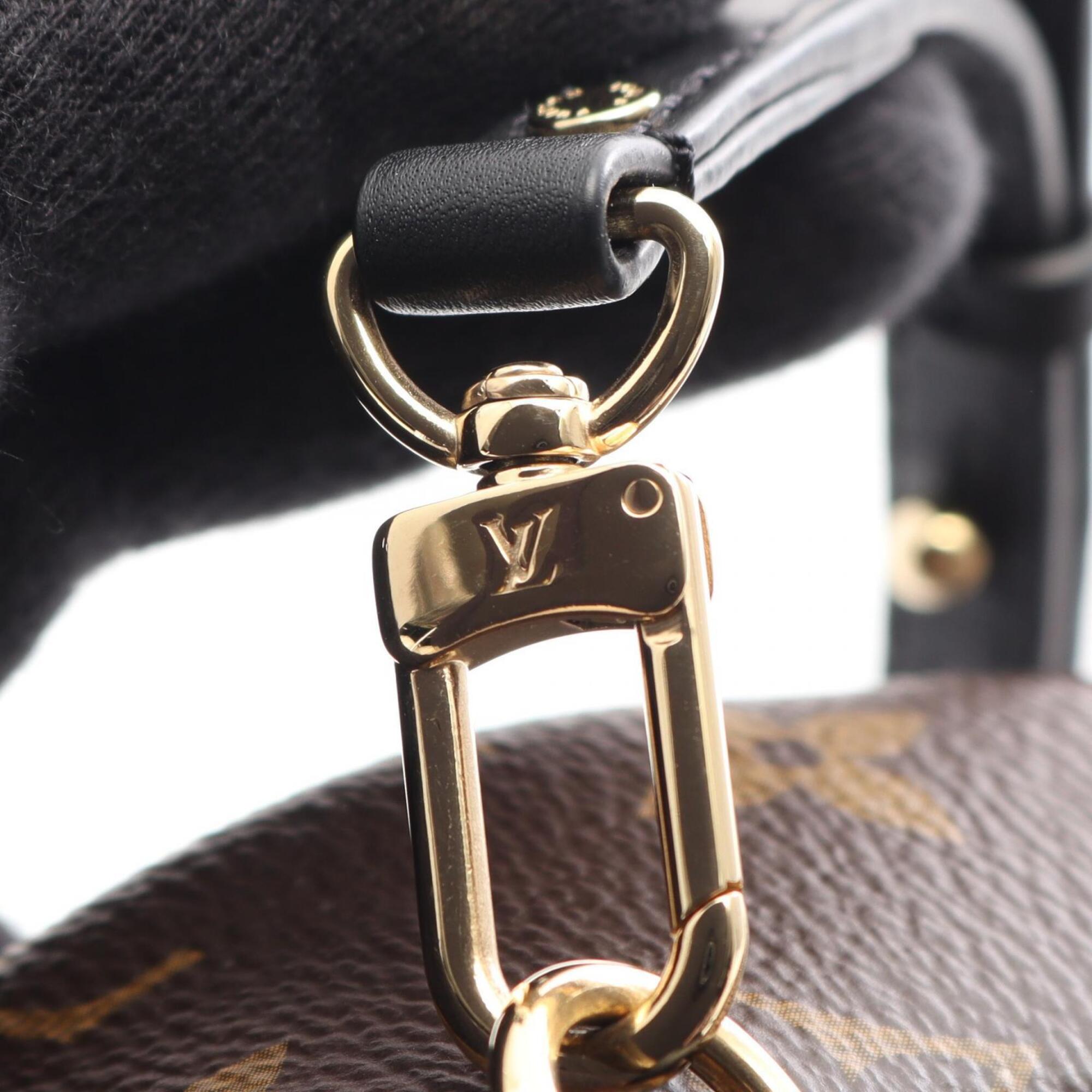 Louis Vuitton Black Brown Monogram Monogram Leather Backpack (Pre-Owned)