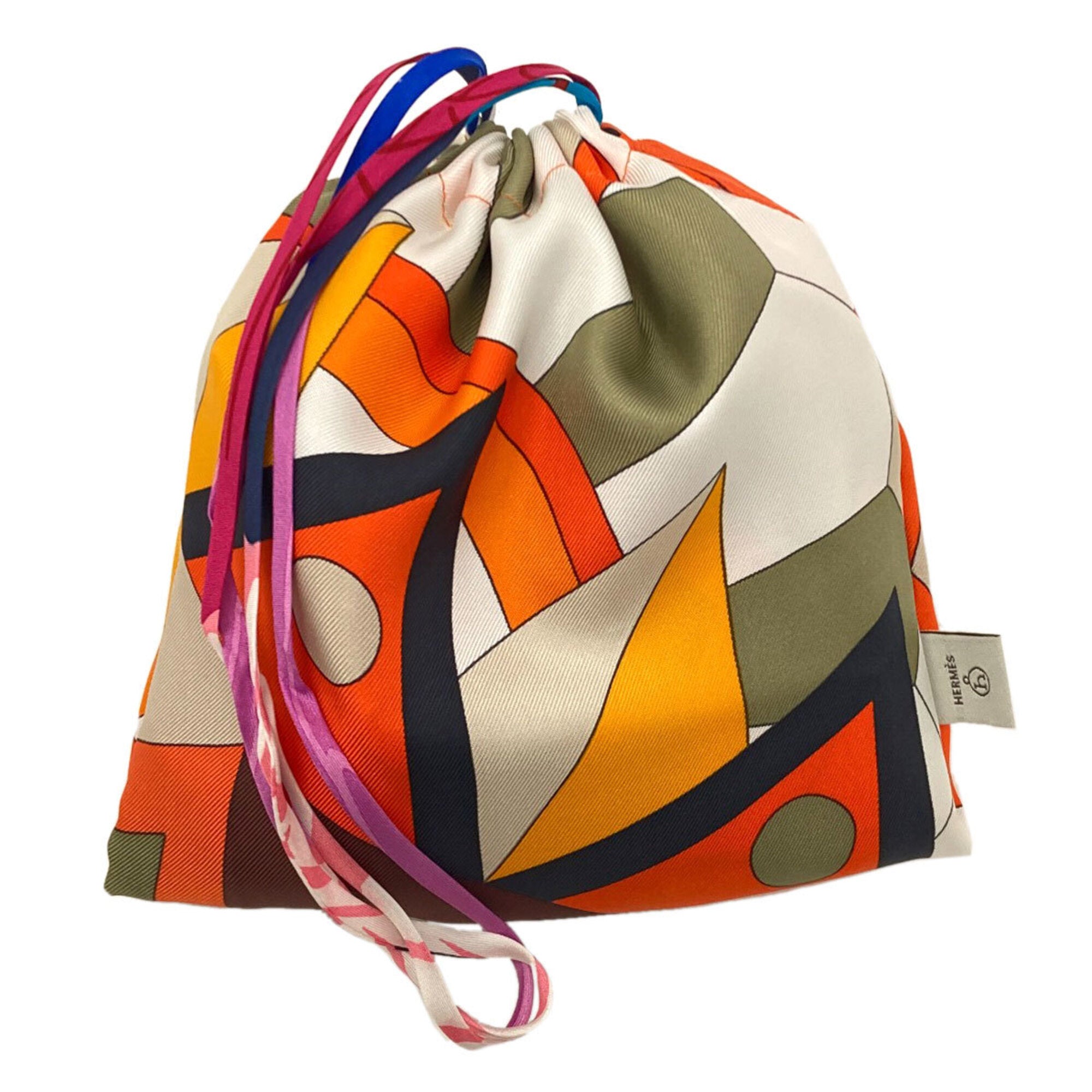 Hermes Orange Silk Eco-Bag Tote Bag (Pre-Owned)