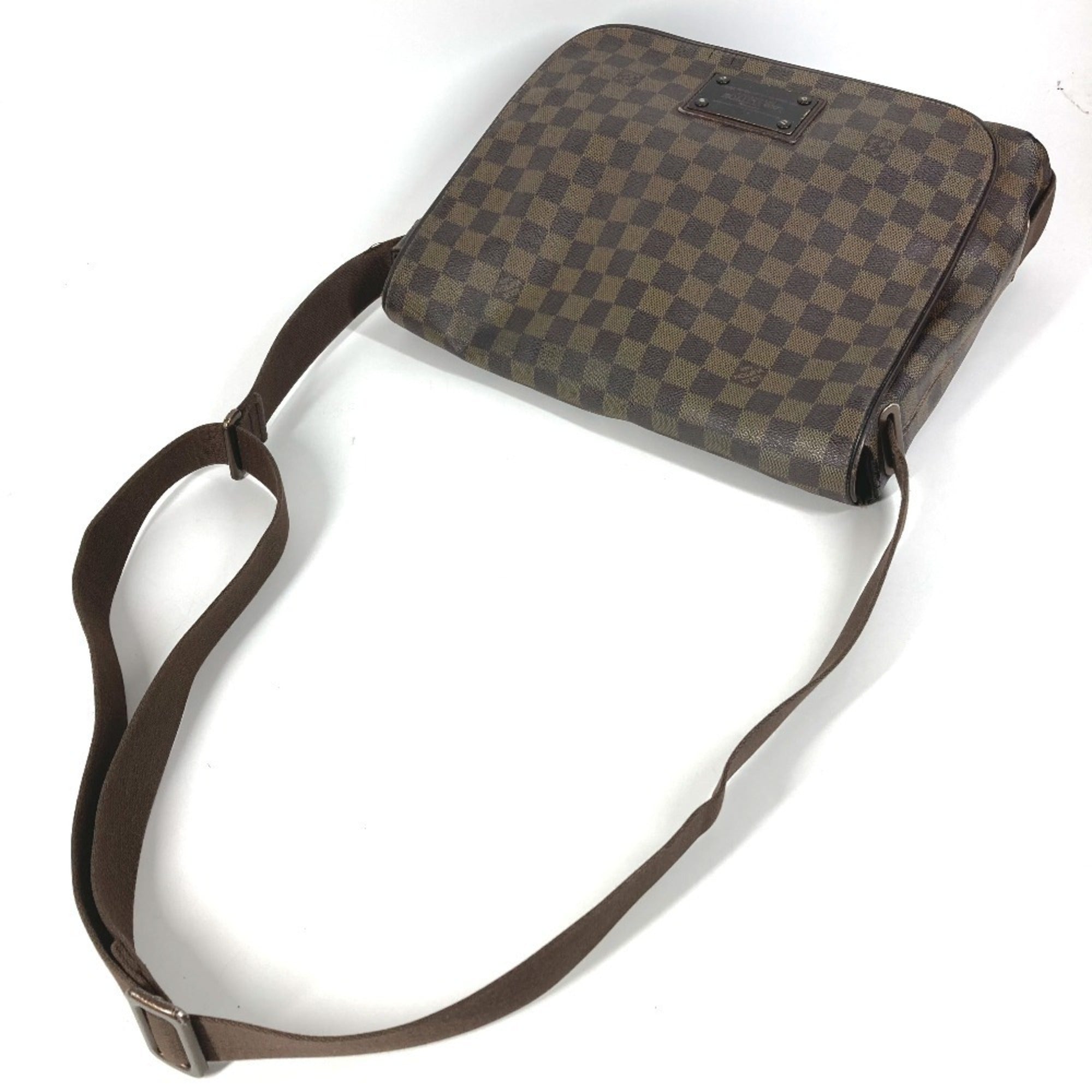 Louis Vuitton Damier Brown Ebene Damier Canvas Messenger Bag Shoulder Bag (Pre-Owned)