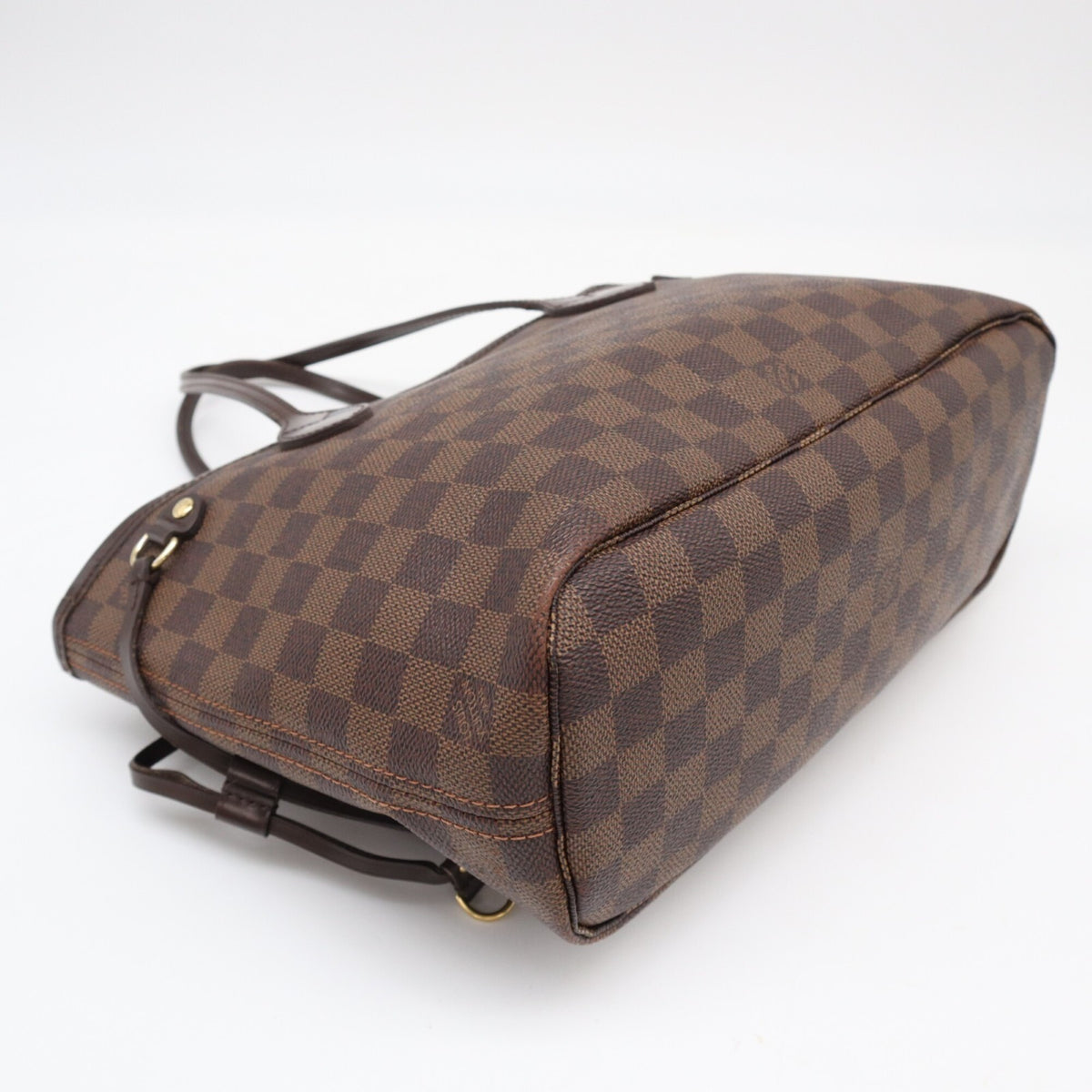 Louis Vuitton Beige Brown Coated Canvas Leather Handbag (Pre-Owned)