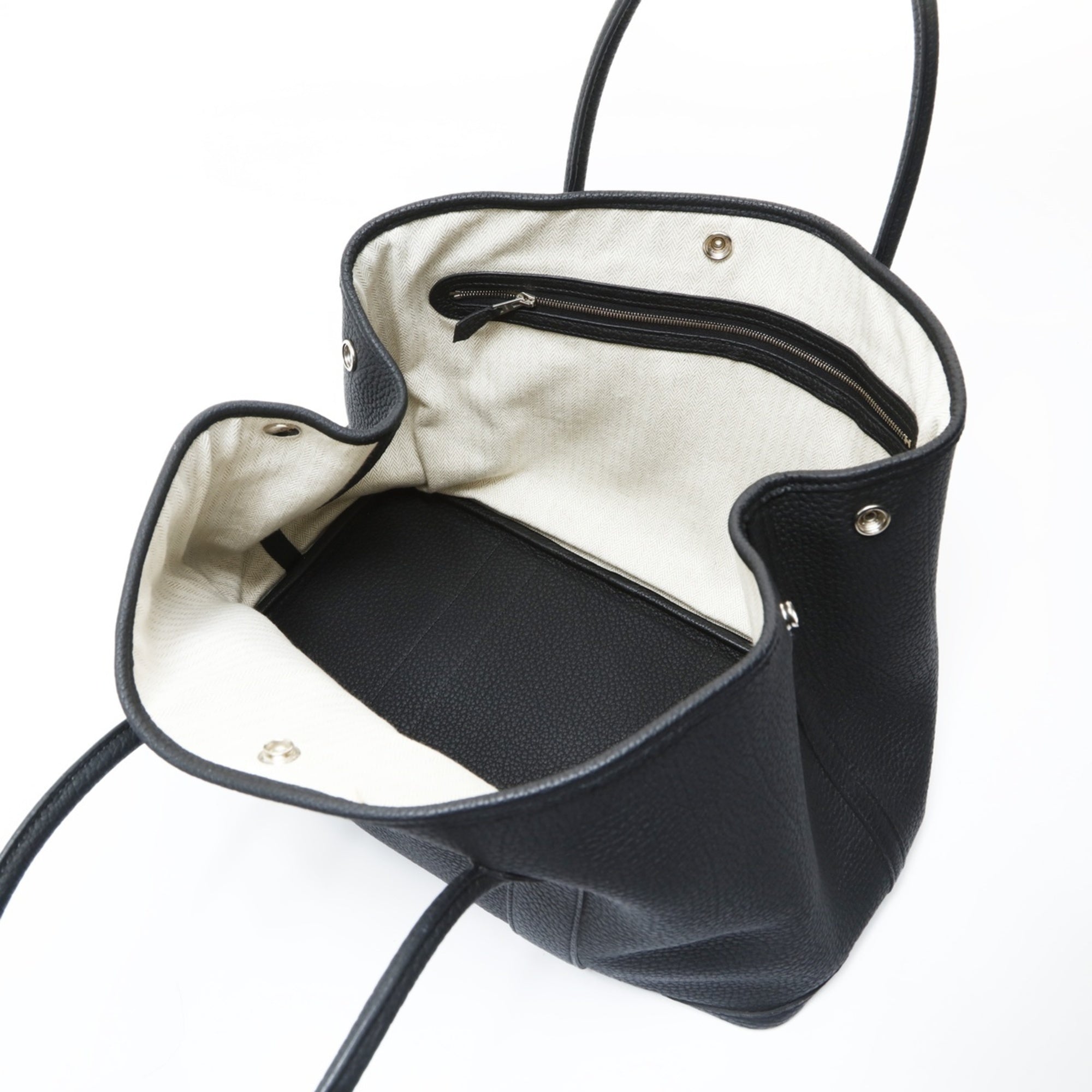 Hermes Garden Black Negonda Leather Tote Bag (Pre-Owned)