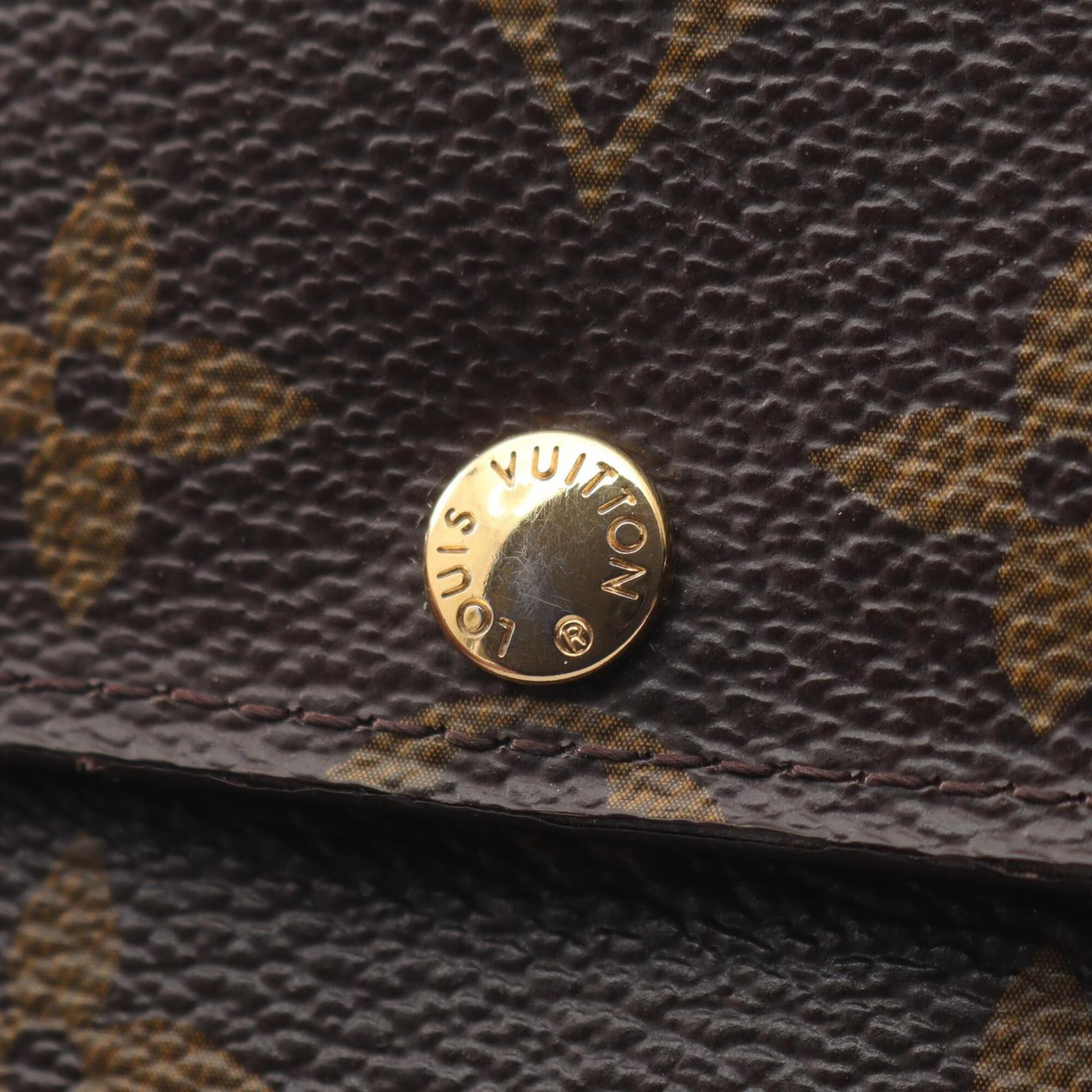 Louis Vuitton Brown Monogram Leather Pvc Long Wallet (Bi-Fold) (Pre-Owned)