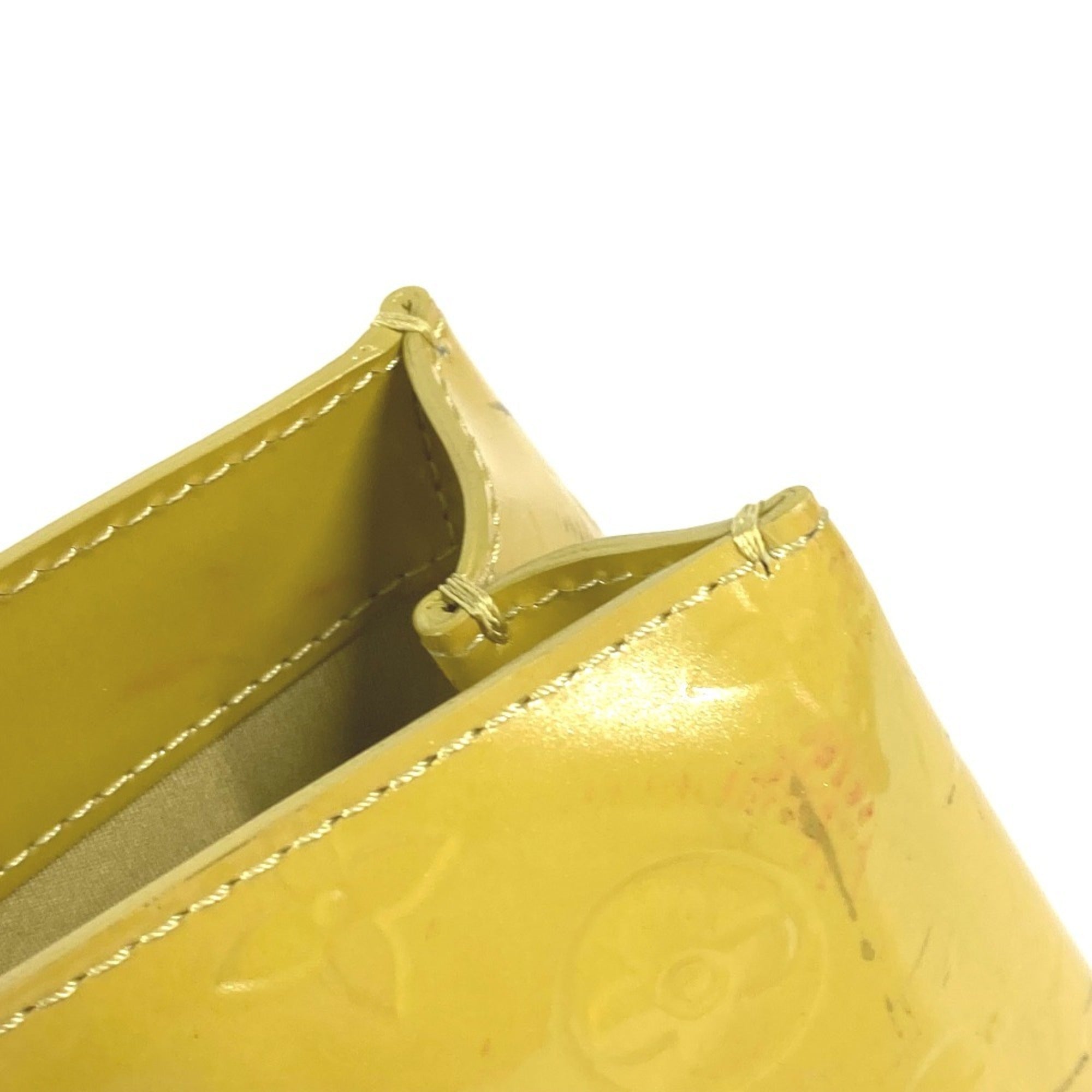 Louis Vuitton Yellow Monogram Vernis Handbag Tote Bag (Pre-Owned)