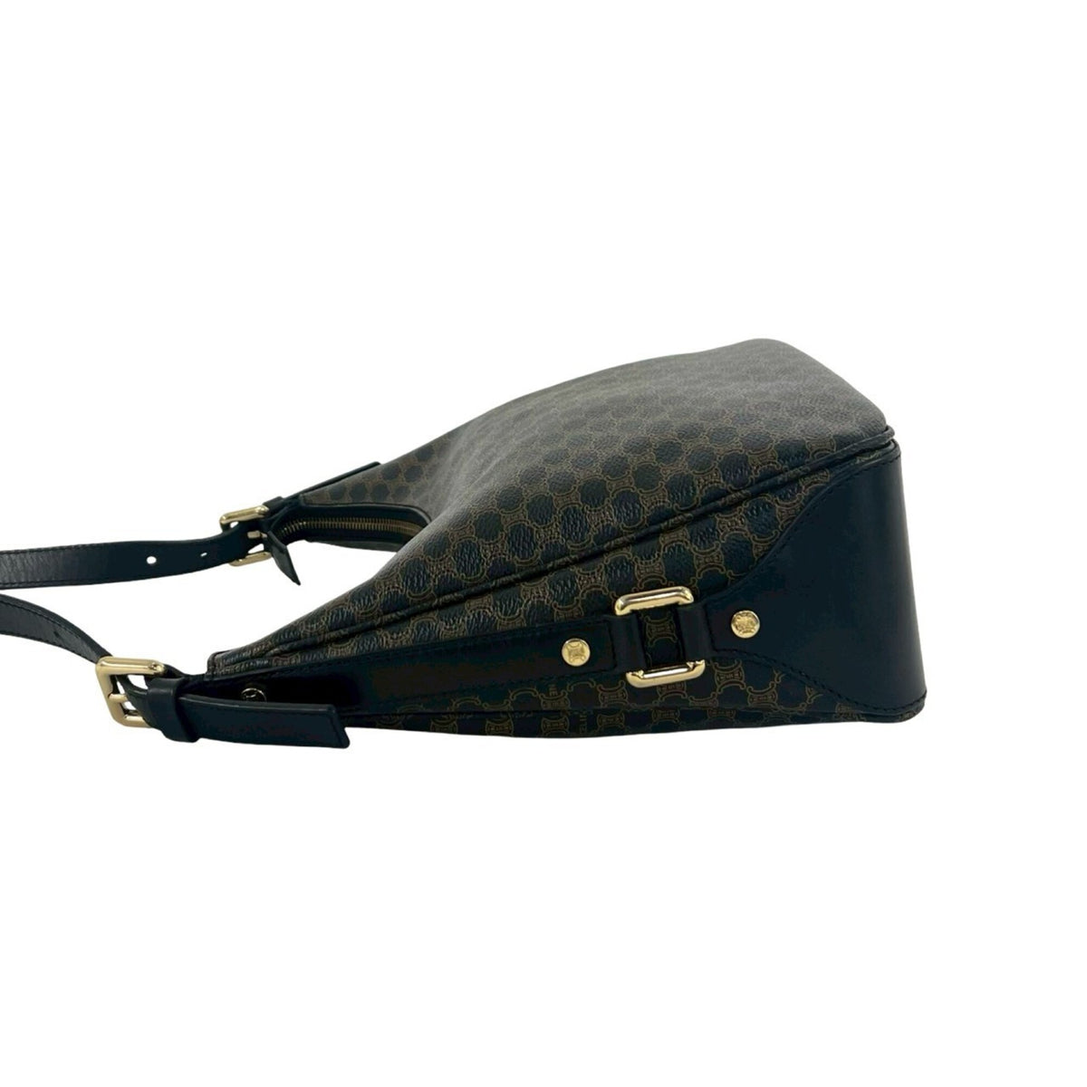 Celine Black Brown Pvc Leather Shoulder Bag Tote Bag (Pre-Owned)