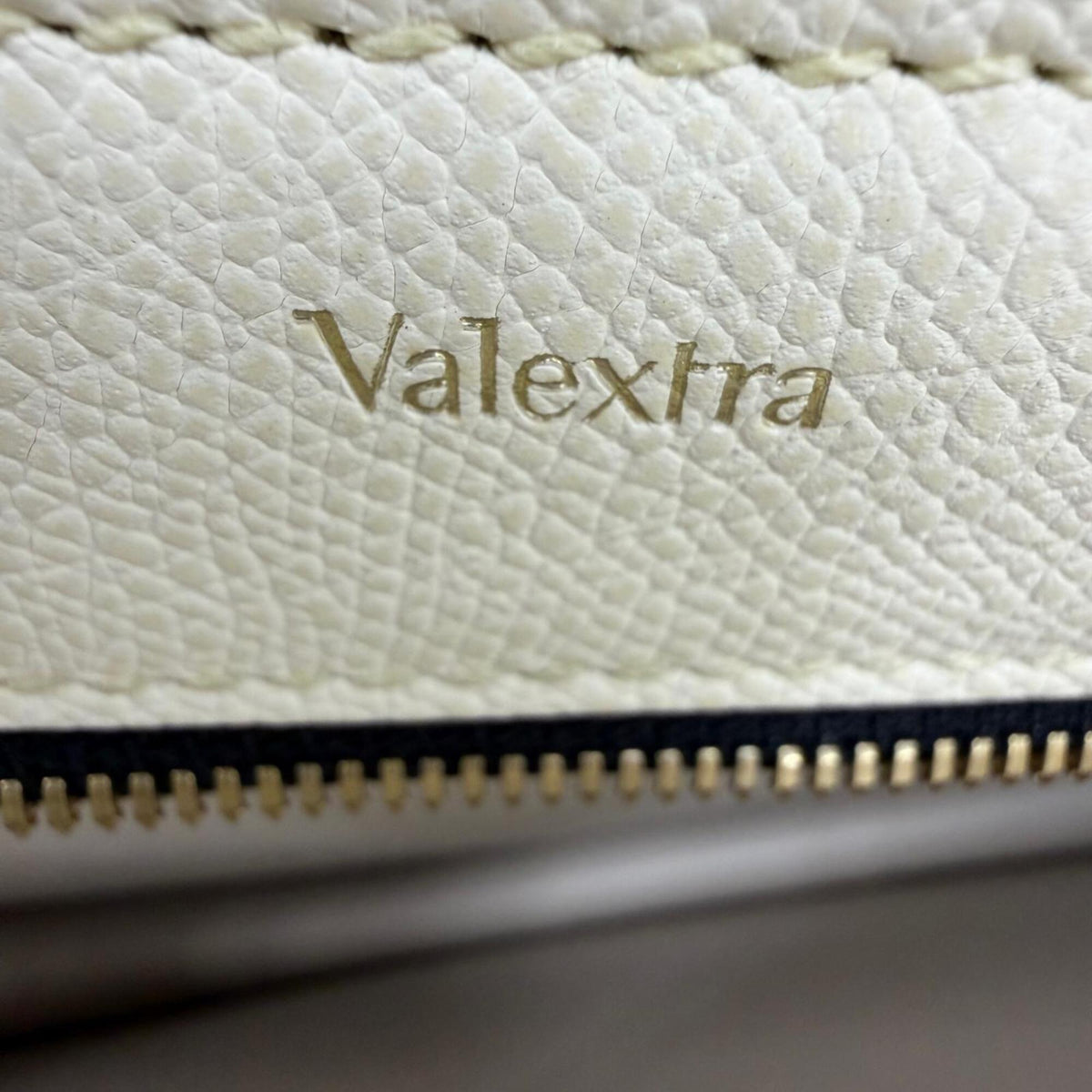 Valextra Beige Ivory Yellow Leather Handbag Tote Bag (Pre-Owned)