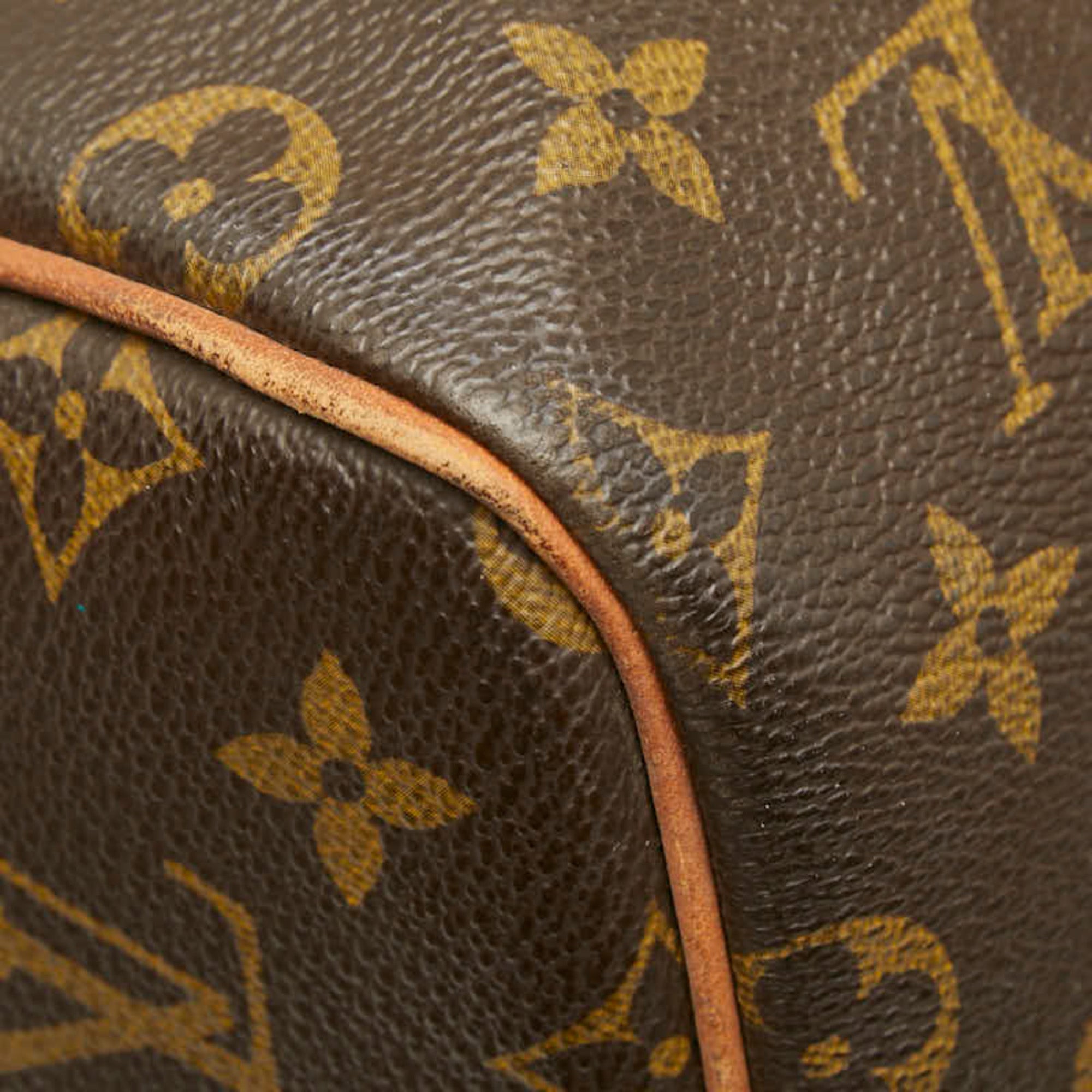 Louis Vuitton Brown Pvc Leather Boston Bag (Pre-Owned)