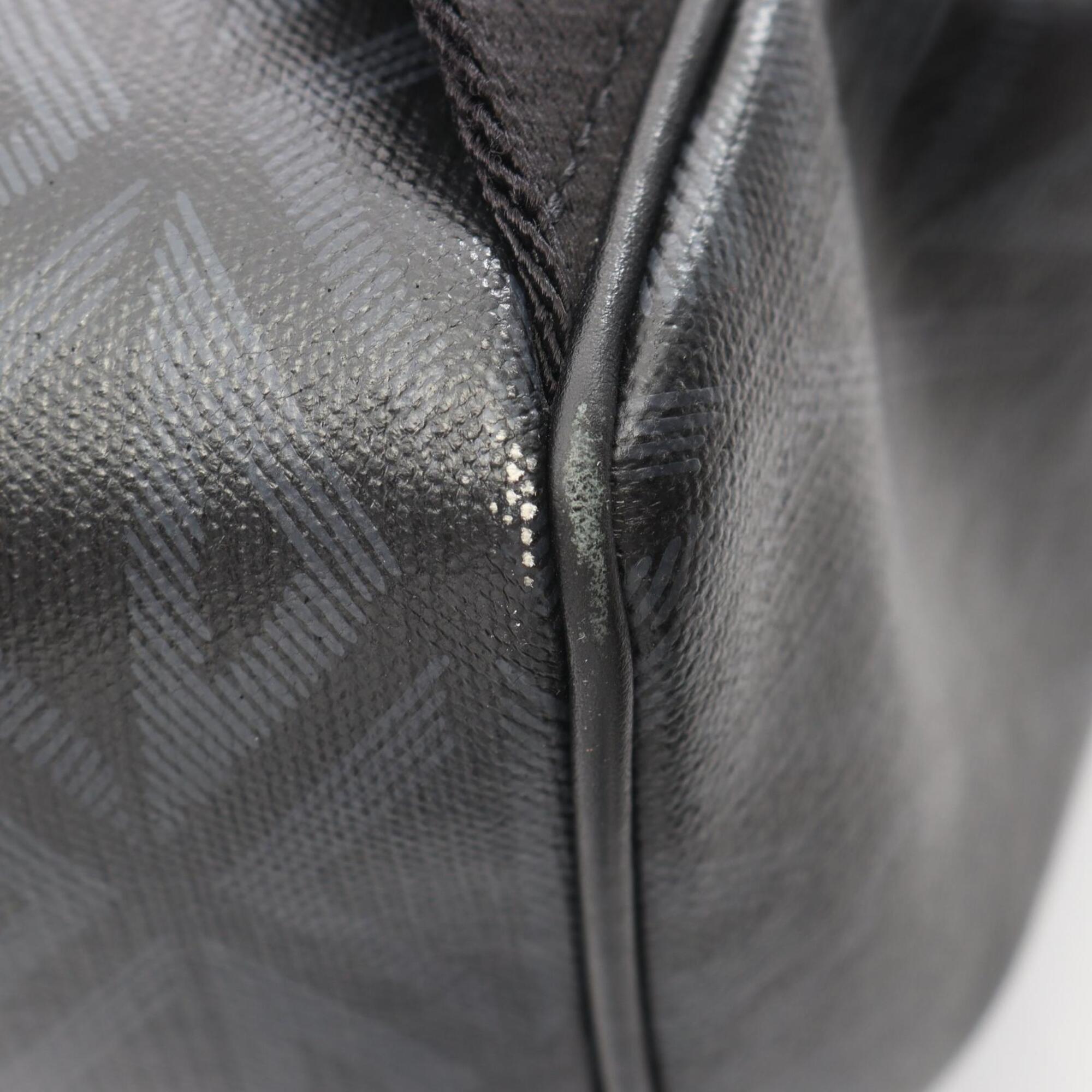 Christian Dior Black Coated Canvas Leather Backpack (Pre-Owned)