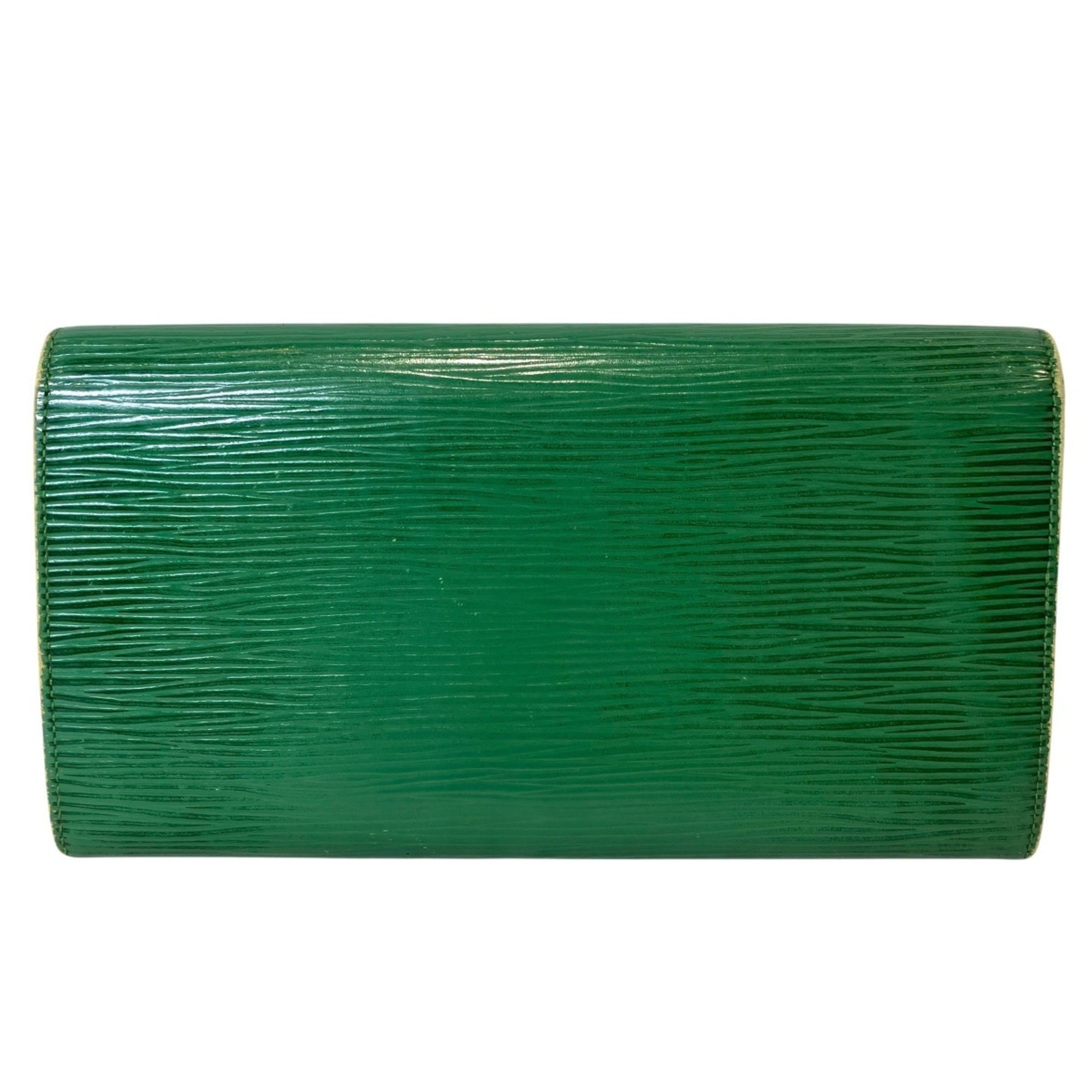 Louis Vuitton Epi Green Epi Leather Long Wallet (Bi-Fold) (Pre-Owned)