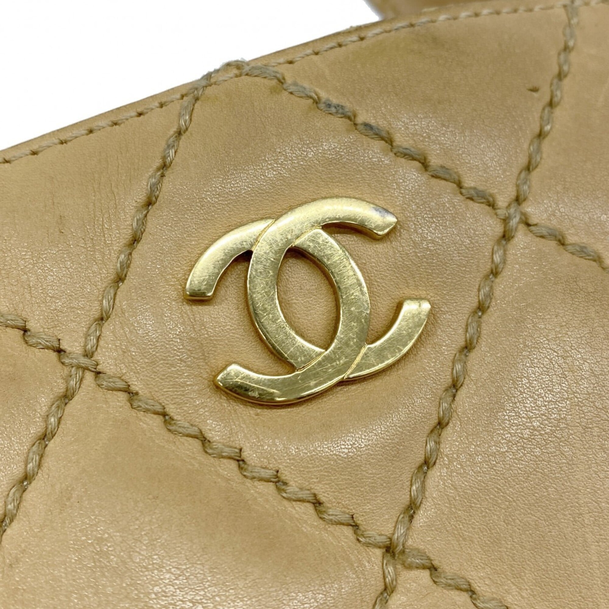 Chanel Beige Leather Tote Bag (Pre-Owned)