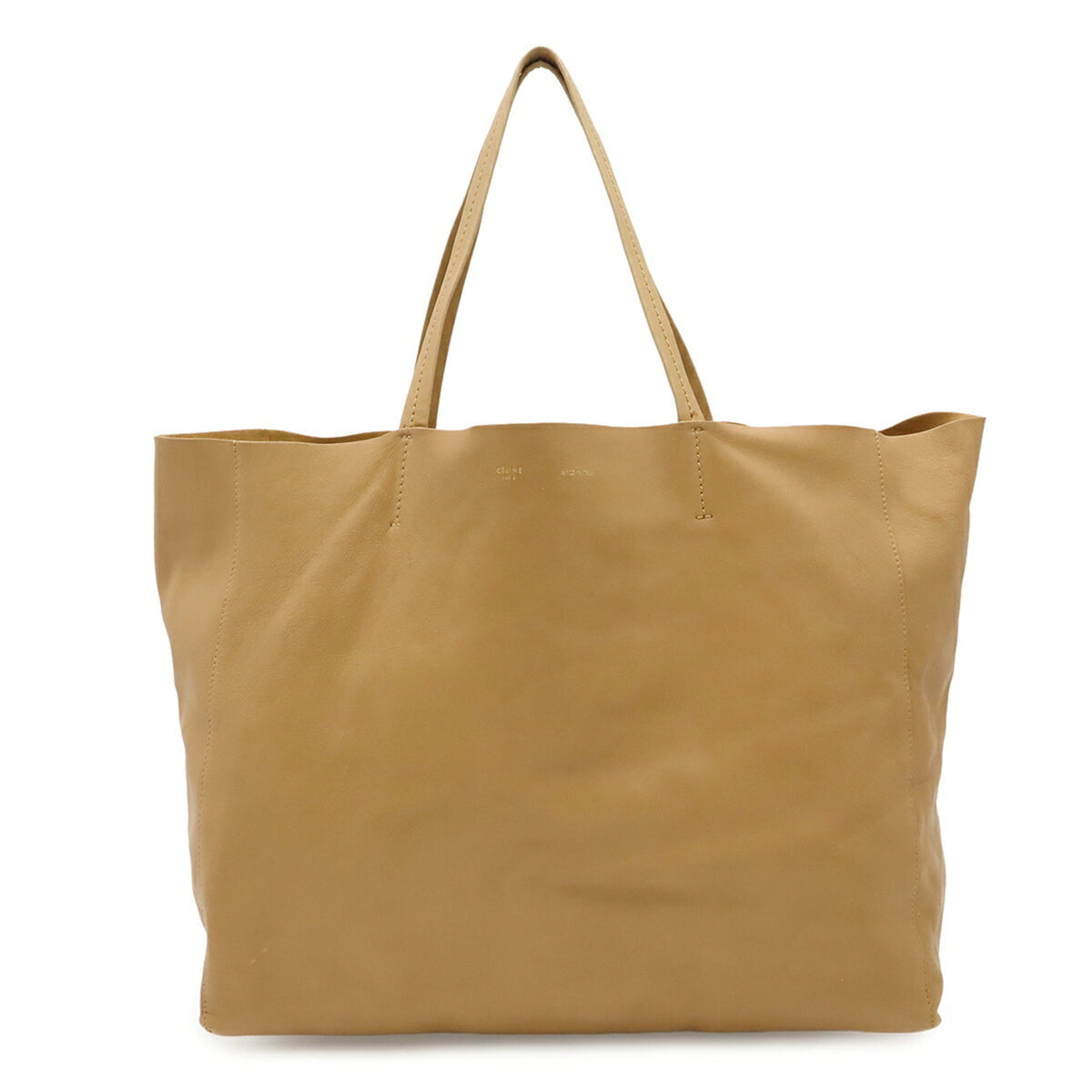 Celine Beige Leather Shoulder Bag Tote Bag (Pre-Owned)