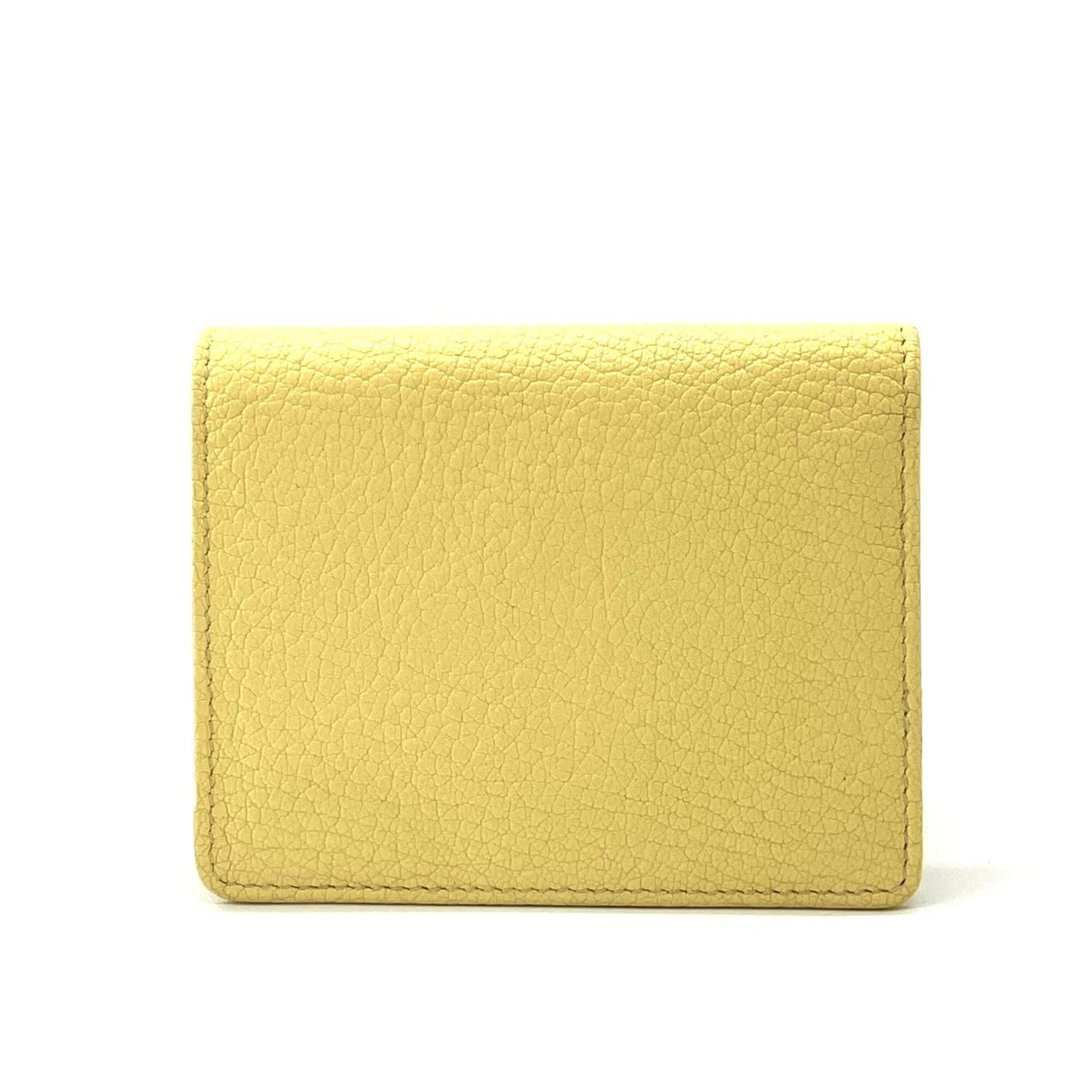 Miu Miu Lemon Yellow Leather Wallet (Bi-Fold) (Pre-Owned)