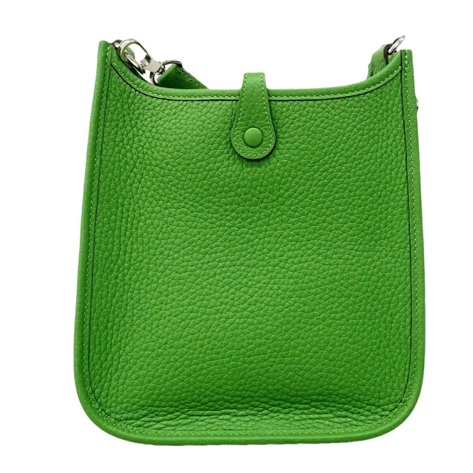 Hermes Green Taurillon Clemence Leather Shoulder Bag (Pre-Owned)