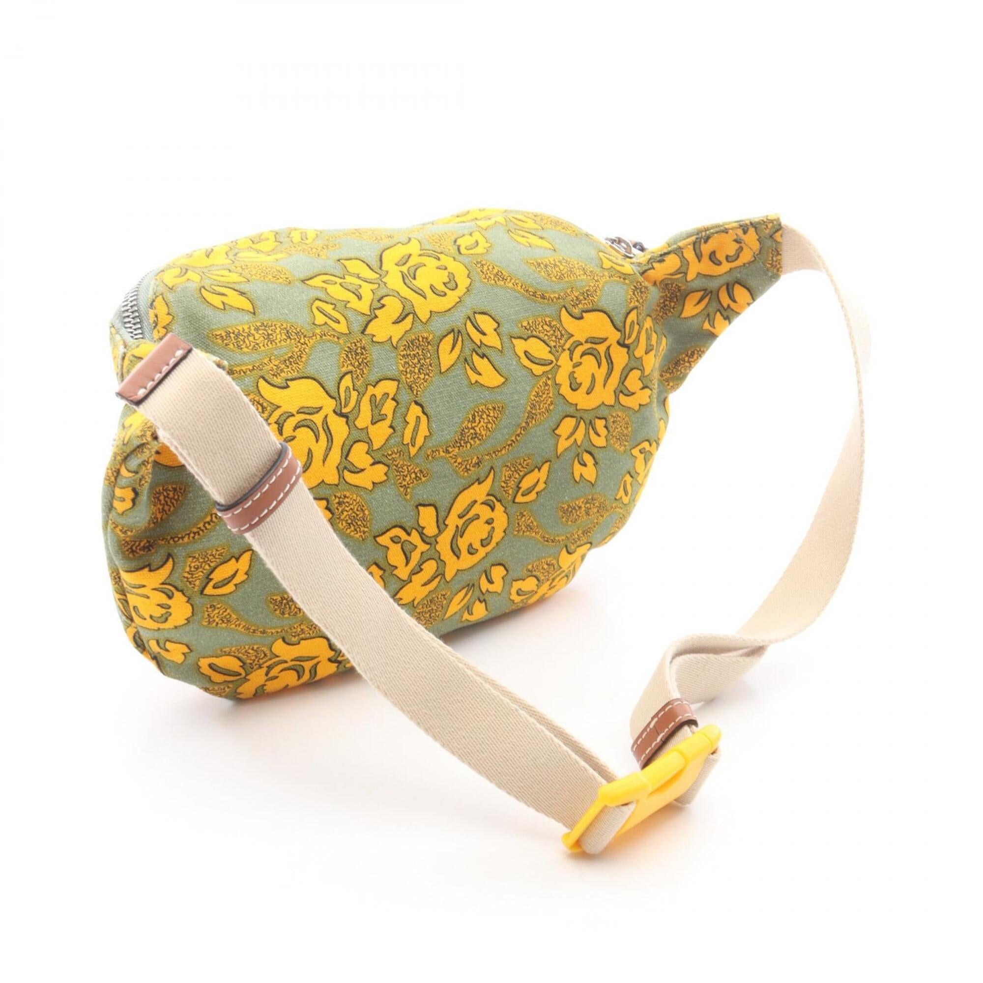 Loewe Green Multi-Color Yellow Canvas Fanny Pack (Pre-Owned)